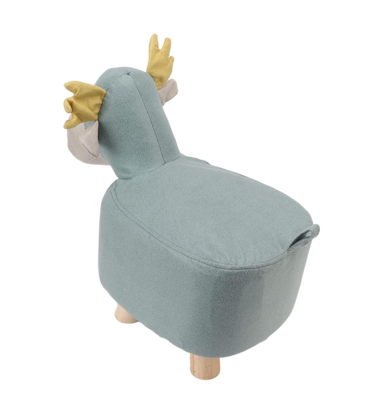TOPINCN Giraffe Animal Shaped Footstool for Kids - Non-Slip Wooden Legs Blue - Buy Online on GoSupps.com