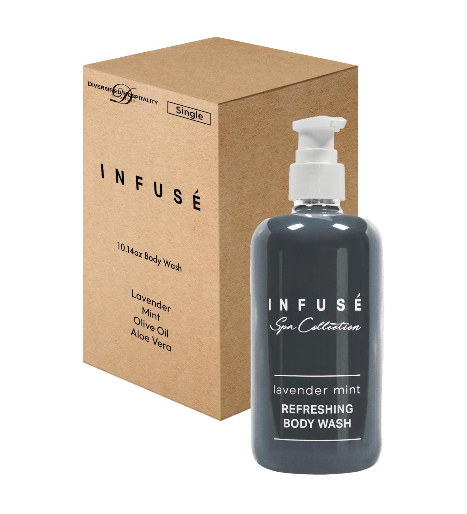 Terra Pure Infuse Lavender Mint Body Wash | Spa Collection Hotel Amenities | 10.14 oz Pump Bottle - Luxurious Single Bottle - Buy Online on GoSupps.com