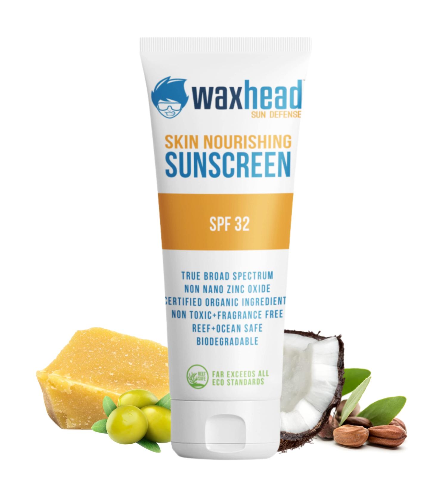 Waxhead Mineral Sunscreen - Kids Safe, Eco-Friendly & Biodegradable Sunscreen (4 oz) - Buy Online on GoSupps.com