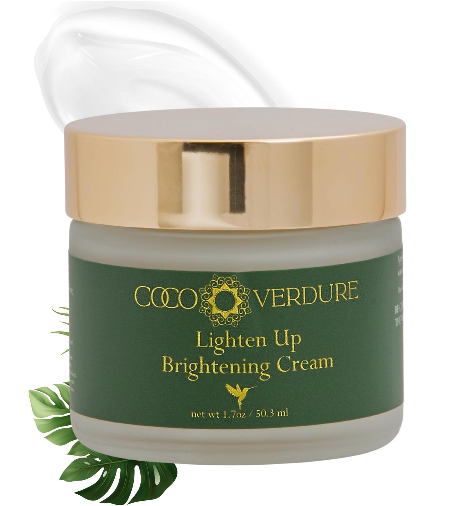 Coco Verdure Lighten Up Brightening Cream Deeply Hydrating Facial Cream for Dark Spots & Uneven Skin Tone. Ultra Nourishing Face Moisturizer with Kojic Acid Hyaluronic Acid & Niacinamide. 1.7oz - Buy Online on GoSupps.com