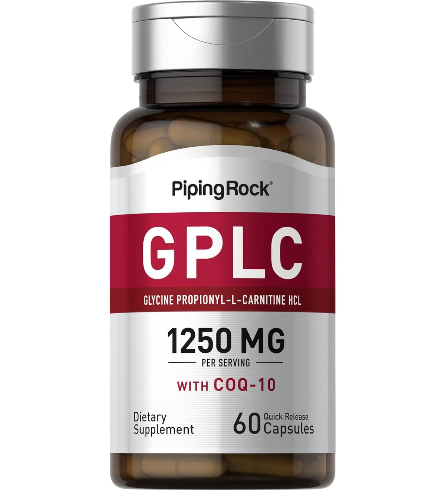 Piping Rock GPLC Supplement with CoQ10 1250mg - 60 Capsules - Buy Online on GoSupps.com