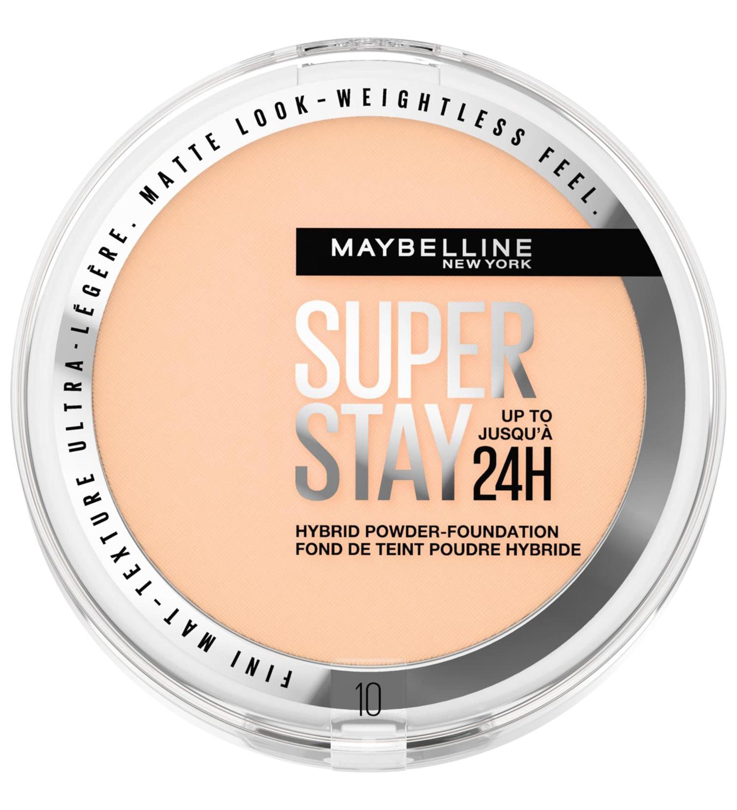 Maybelline SuperStay 24H Hybrid Powder Foundation - Shade 10 - 9g (Pack of 1) - Buy Online on GoSupps.com
