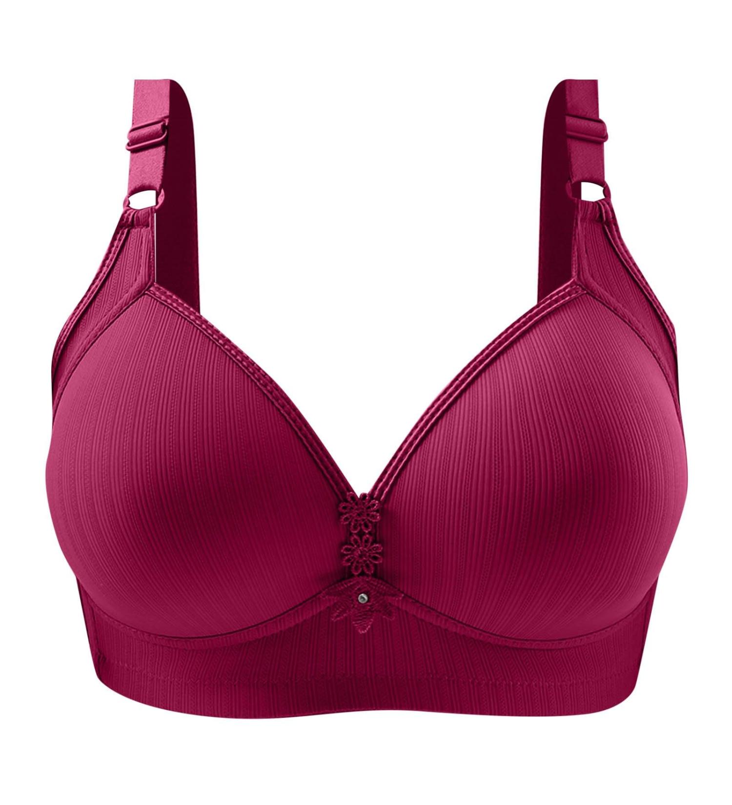 Comfortable Hot Pink Lace Bralette T-Shirt Everyday Wire Bustier Tank Top for Seamless Style - Buy Online on GoSupps.com
