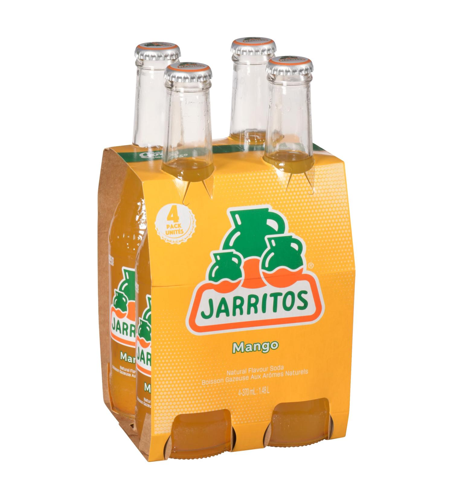 Jarritos Mango Soft Drink 370 ml x 4 bottles - Buy Online on GoSupps.com