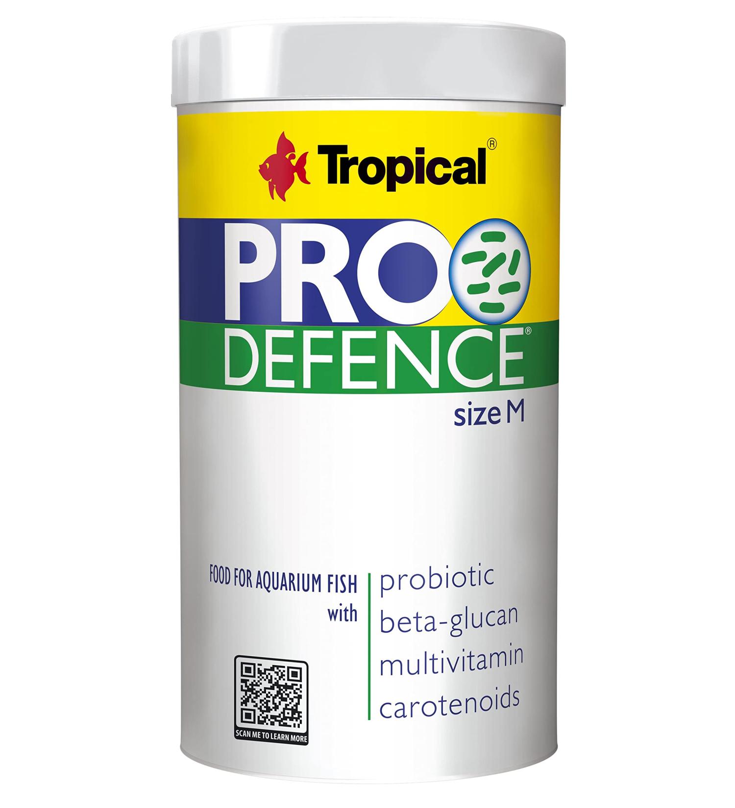 Tropical Pro Defence Size M (GRANULES) 250ml / 110g - Food with probiotic for All aquarium fish - Buy Online on GoSupps.com