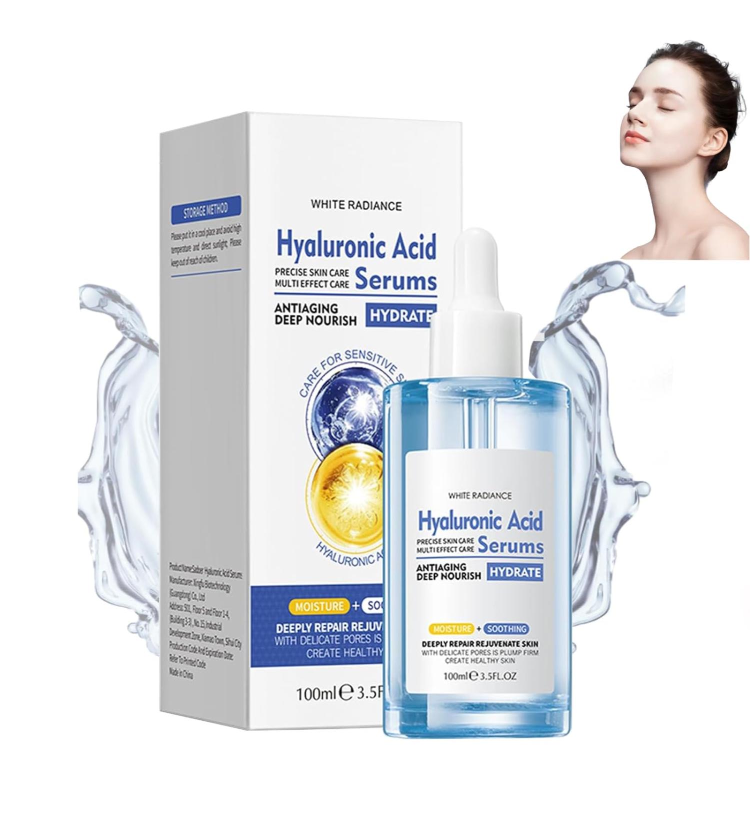 HOUSN Hyaluron serum moisturizing hyaluronic acid serum for dry skin antiaging effect against wrinkles improves elasticity and skin image deep cleansing with longlasting effect facial serum - Buy Online on GoSupps.com