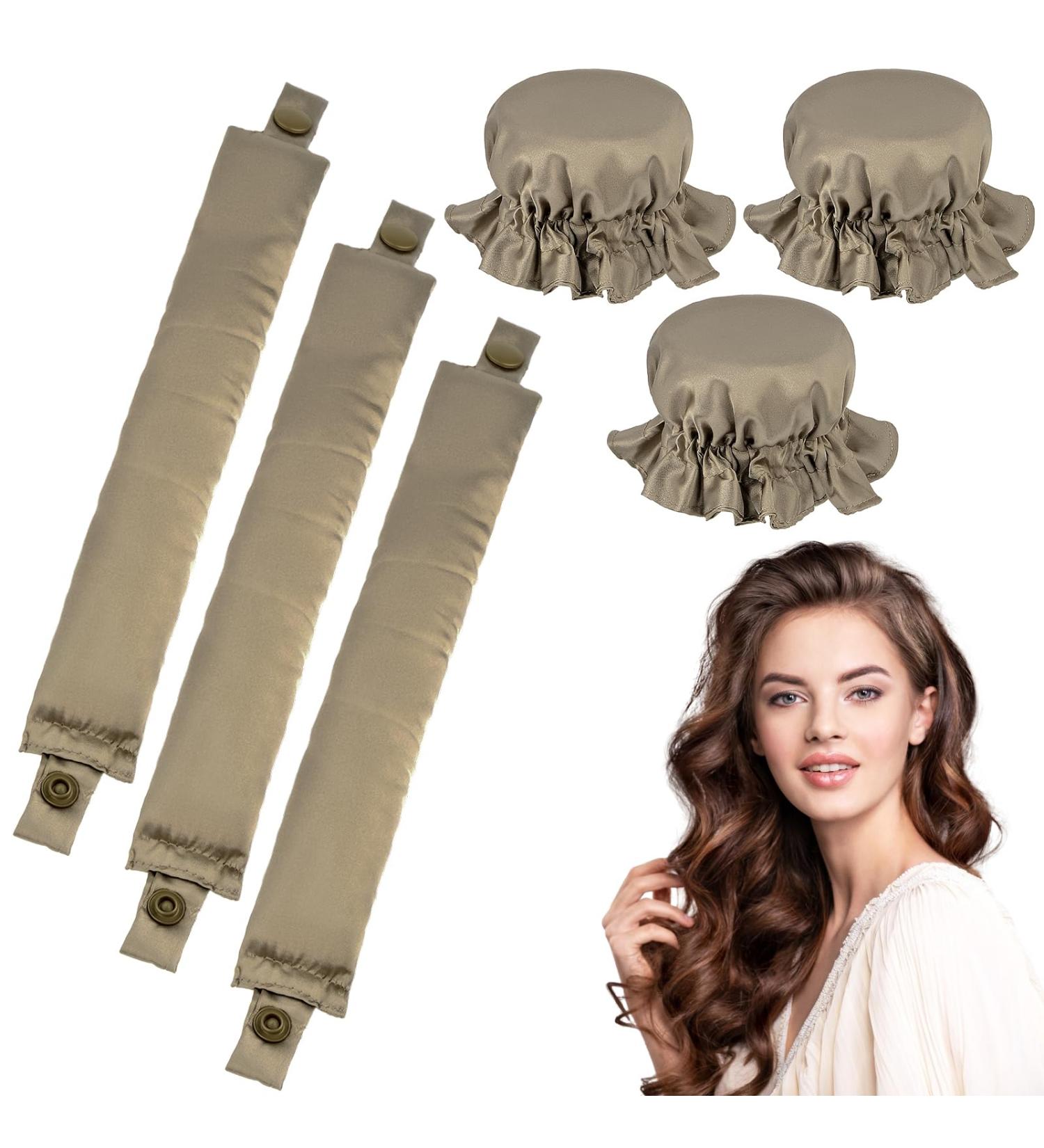 Shop Heatless Curls Set - 3-Piece Non-Slip Curling Kit for All Hair Types | Luxurious DIY Overnight Curls - Buy Online on GoSupps.com