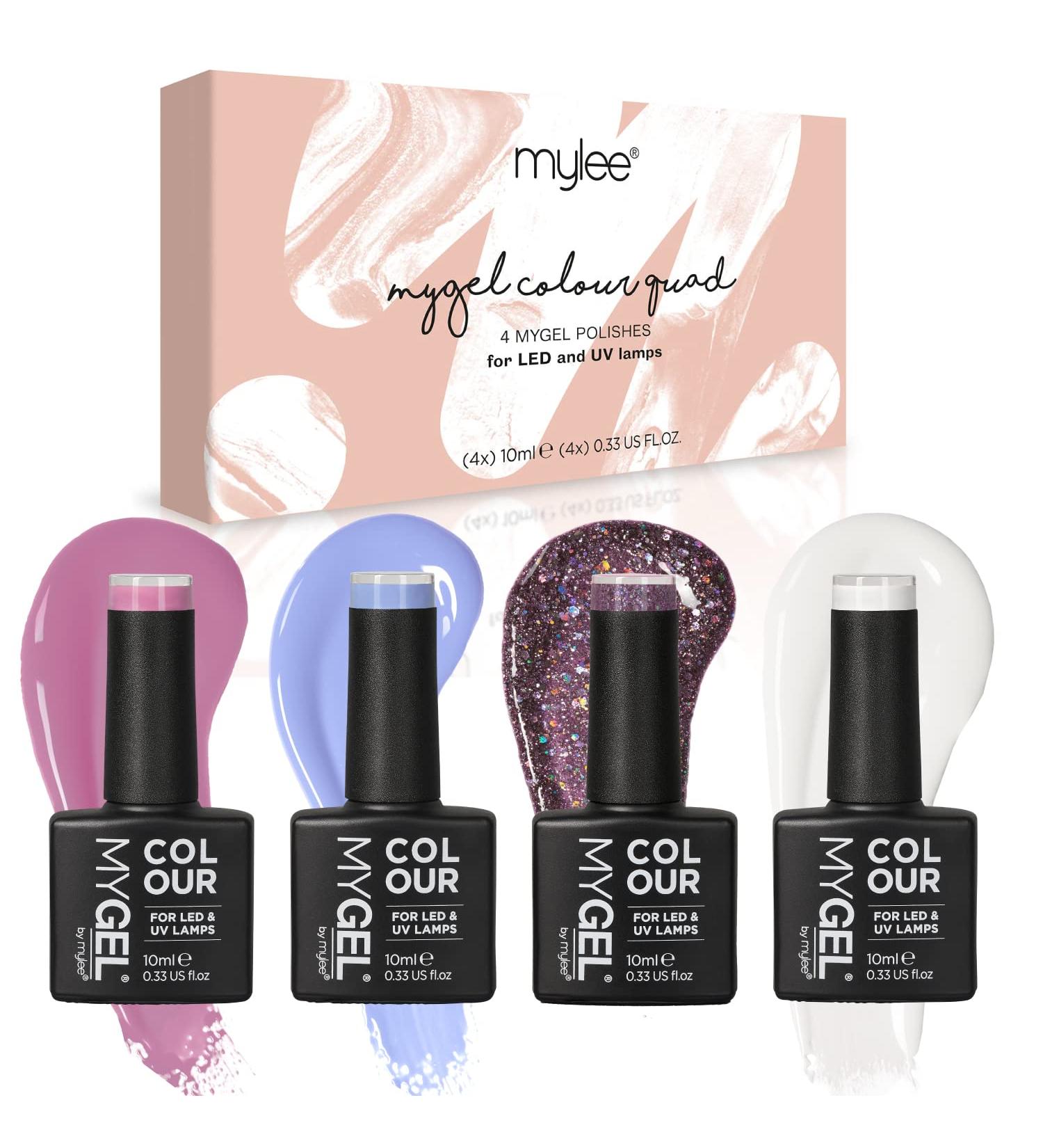 Mylee Oh My Quad Gel Nail Polish Set - 4x10ml UV/LED for Professional & At-Home Manicure/Pedicure | Durable & Easy to Use - Buy Online on GoSupps.com