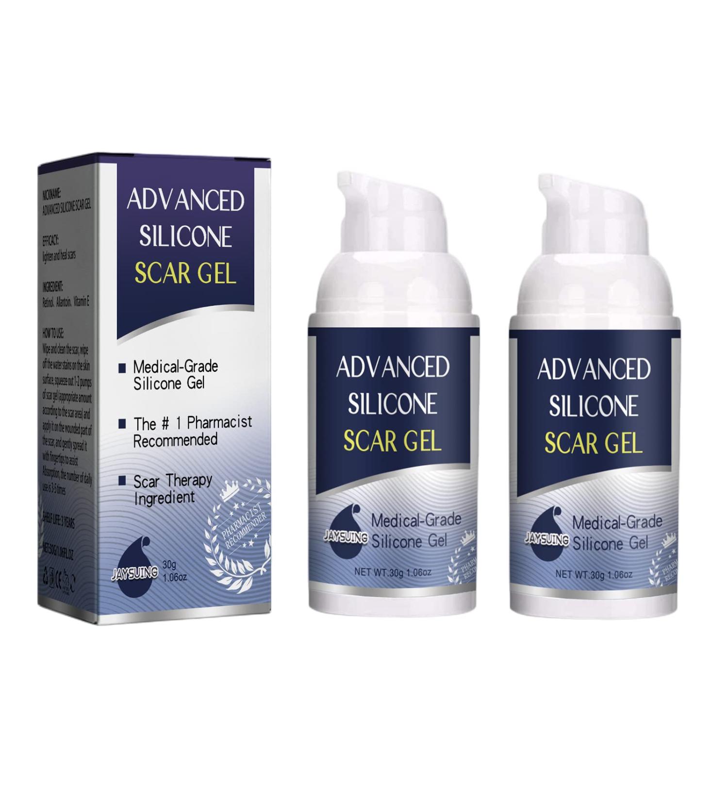 Advanced Silicone Scar Gel Cream (2 Pack) for Skin Renewal - Buy Online on GoSupps.com
