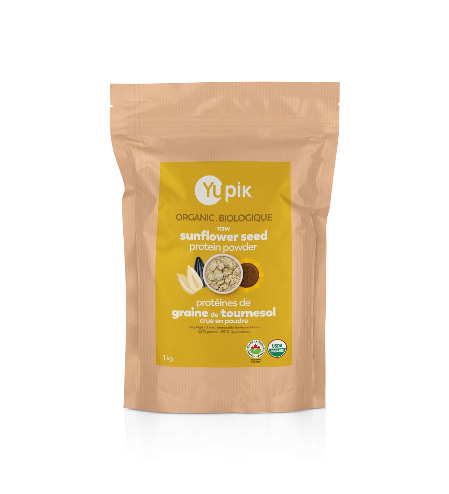 Yupik Organic Raw Sunflower Seeds Protein Powder 53% Protein 1 kg Gluten-Free Non-GMO Kosher Vegan Salt-Free Oil-Free Plant-Based Protein Source of Fiber Ideal for Smoothies & Baking 1 kg (Pack of 1) - Buy Online on GoSupps.com