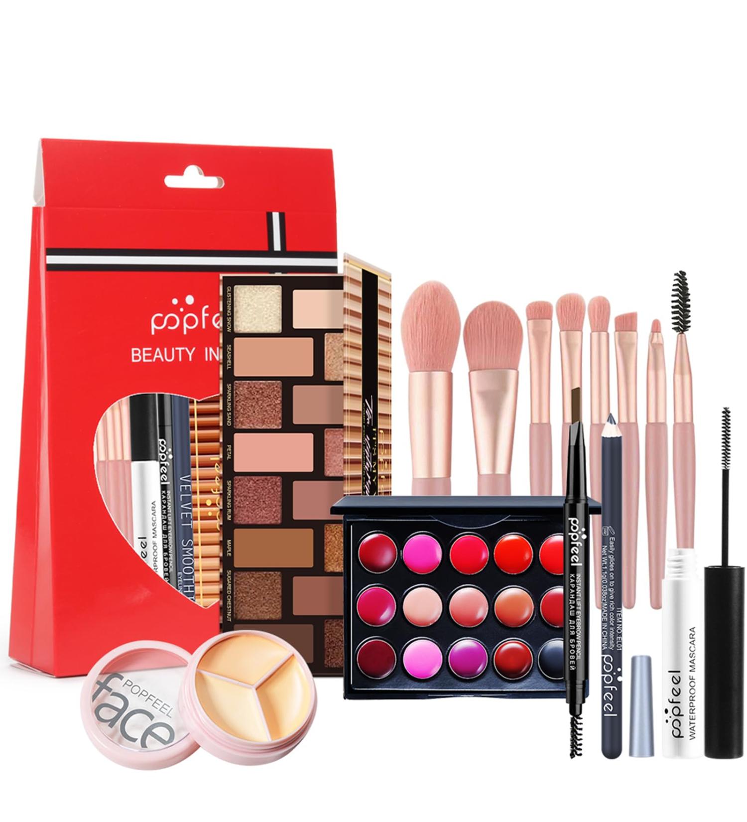 Makeup Kit Makeup Set All in One Makeup Kit for Women Includes Eyeshadow Palette Foundation Concealer Lipstick Eyeliner Make up Brushes Eyebrow Makeup Gift Set for Women Girls & Teens #1 - Buy Online on GoSupps.com