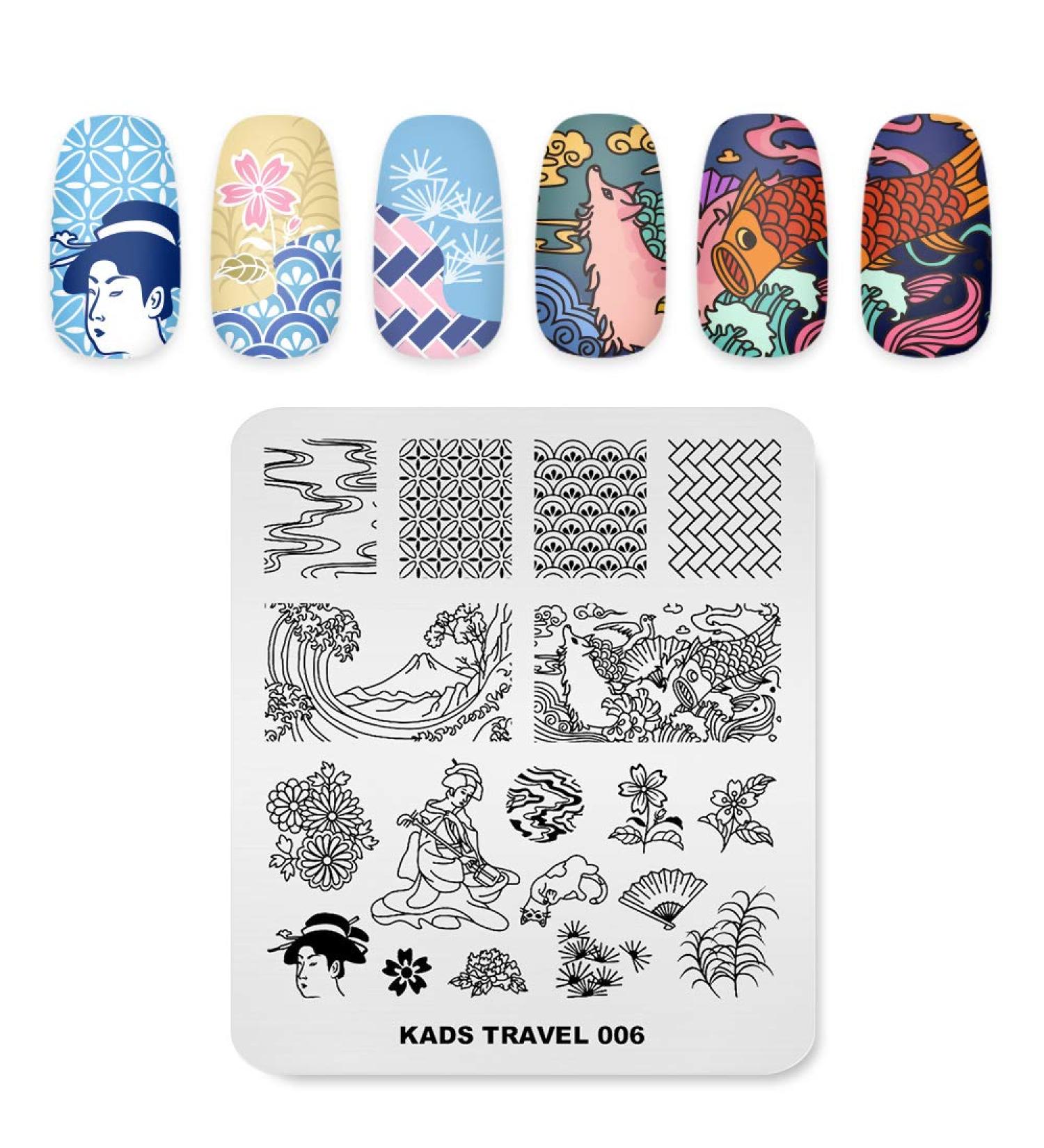 KADS Nail Stamping Plate TR006 - DIY Manicure Stencil Tools - Buy Online on GoSupps.com