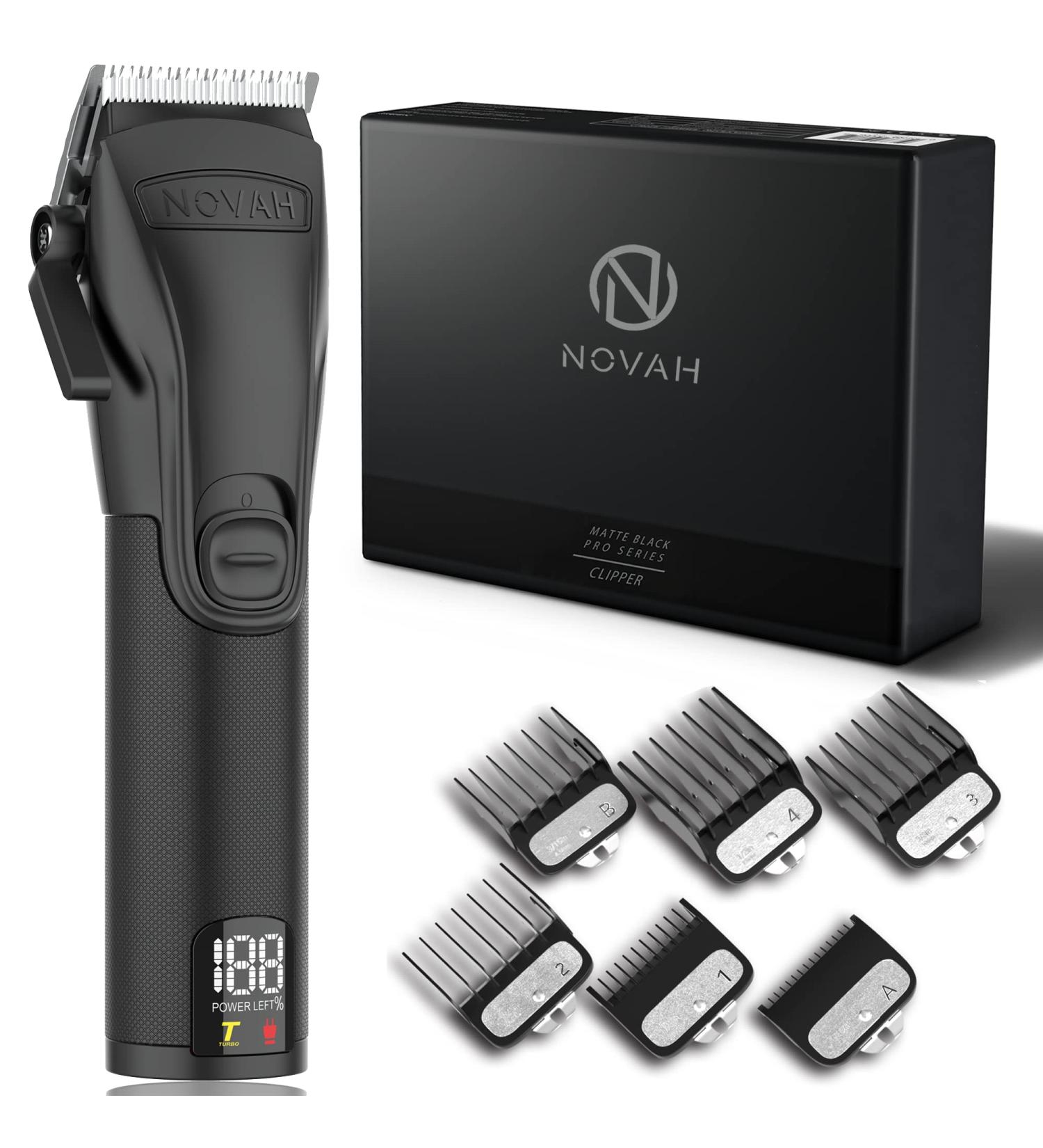 Novah Professional Hair Clippers for Men - Cordless Barber Hair Cutting & Beard Trimmer Kit - Buy Online on GoSupps.com