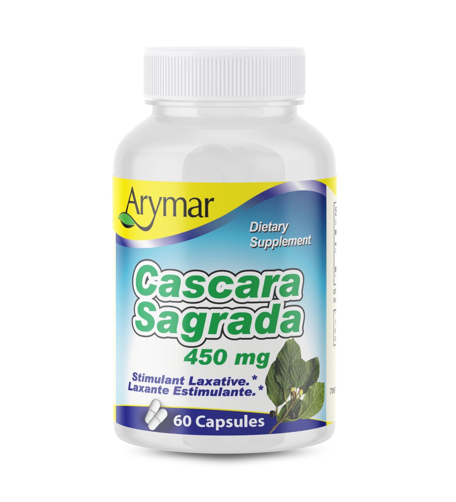 Arymar Cascara Sagrada 60 Capsules - Natural Herbal Supplement - Buy Online on GoSupps.com