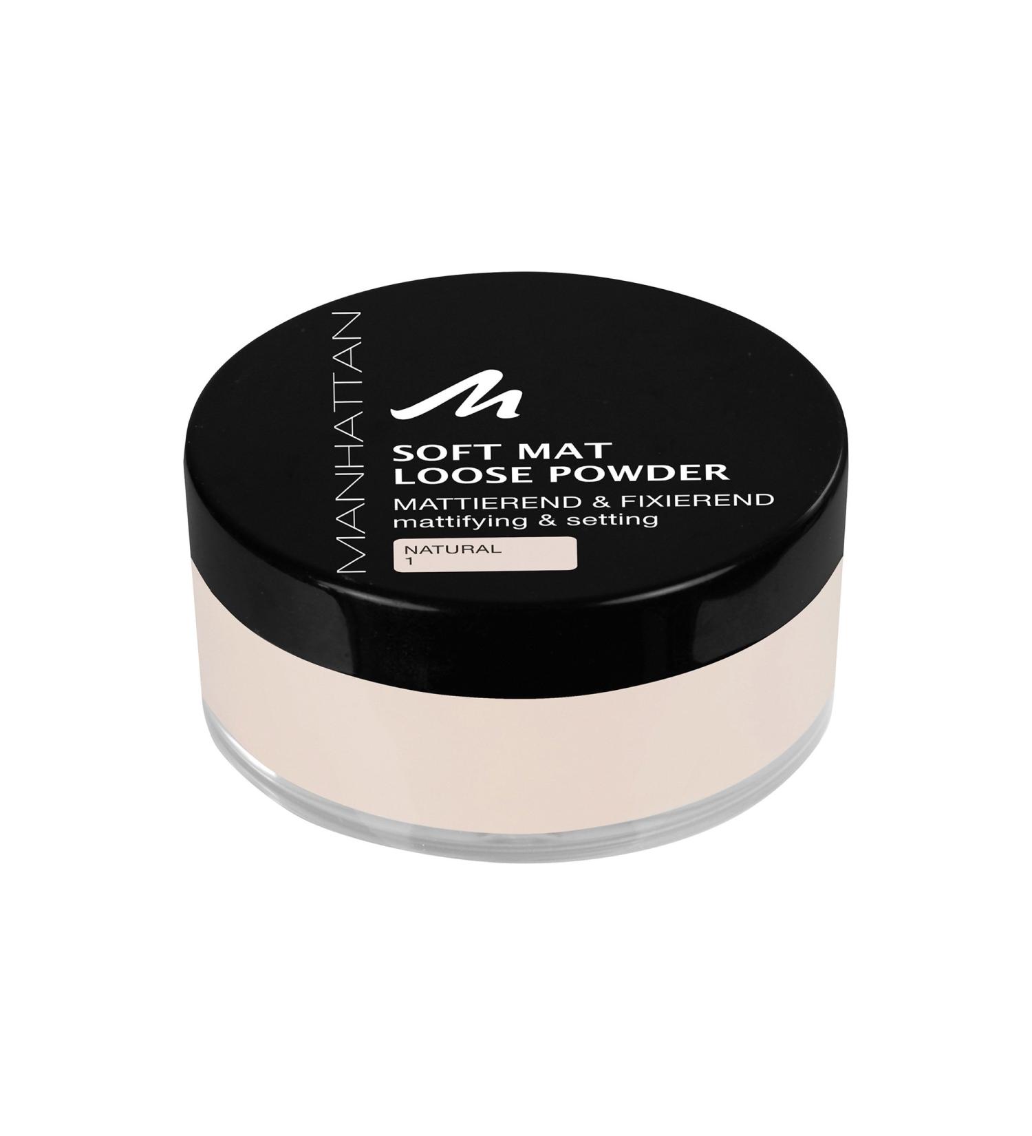 Manhattan Soft Mat Loose Powder - Natural 1 20g | Perfect for Mattifying & Setting Makeup | Buy Internationally - Buy Online on GoSupps.com