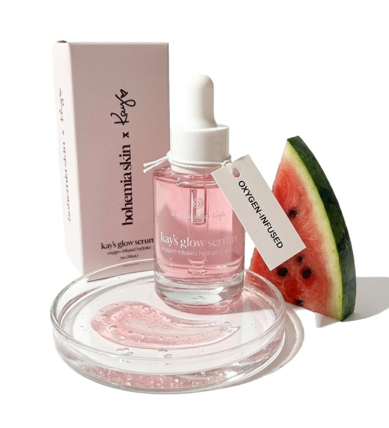 Bohemia Skin Kay's Glow Serum - Vitamin C Serum for Face (THD Ascorbate) - Hydrating Dark Spot & Post Blemish Mark Fader - Oxygen Infused for Radiant Dewy Skin - Non Sticky & Non Comedogenic - 1 Fl Oz - Buy Online on GoSupps.com