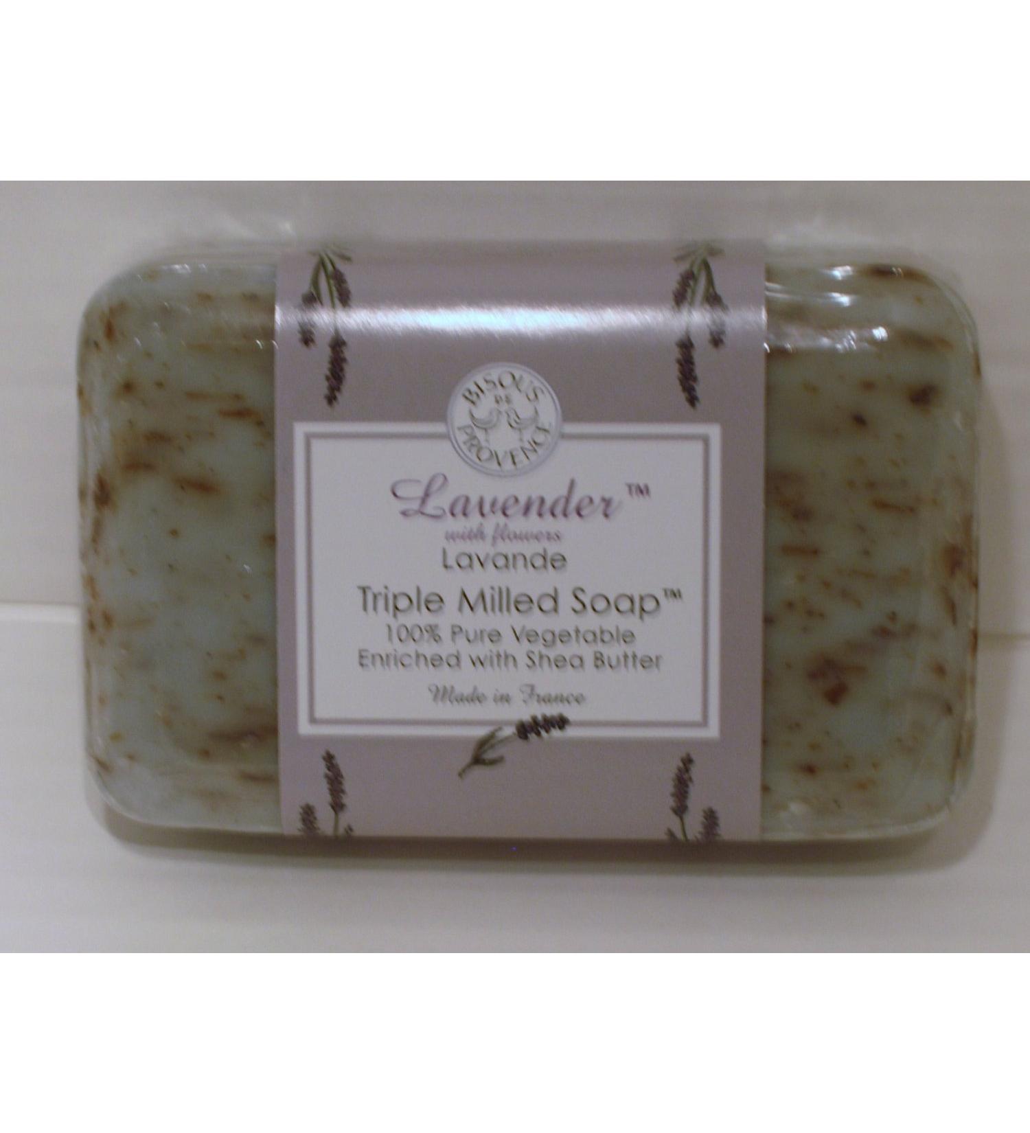 Bisous De Provence Lavender Triple Milled Soap Enriched with Shea Butter