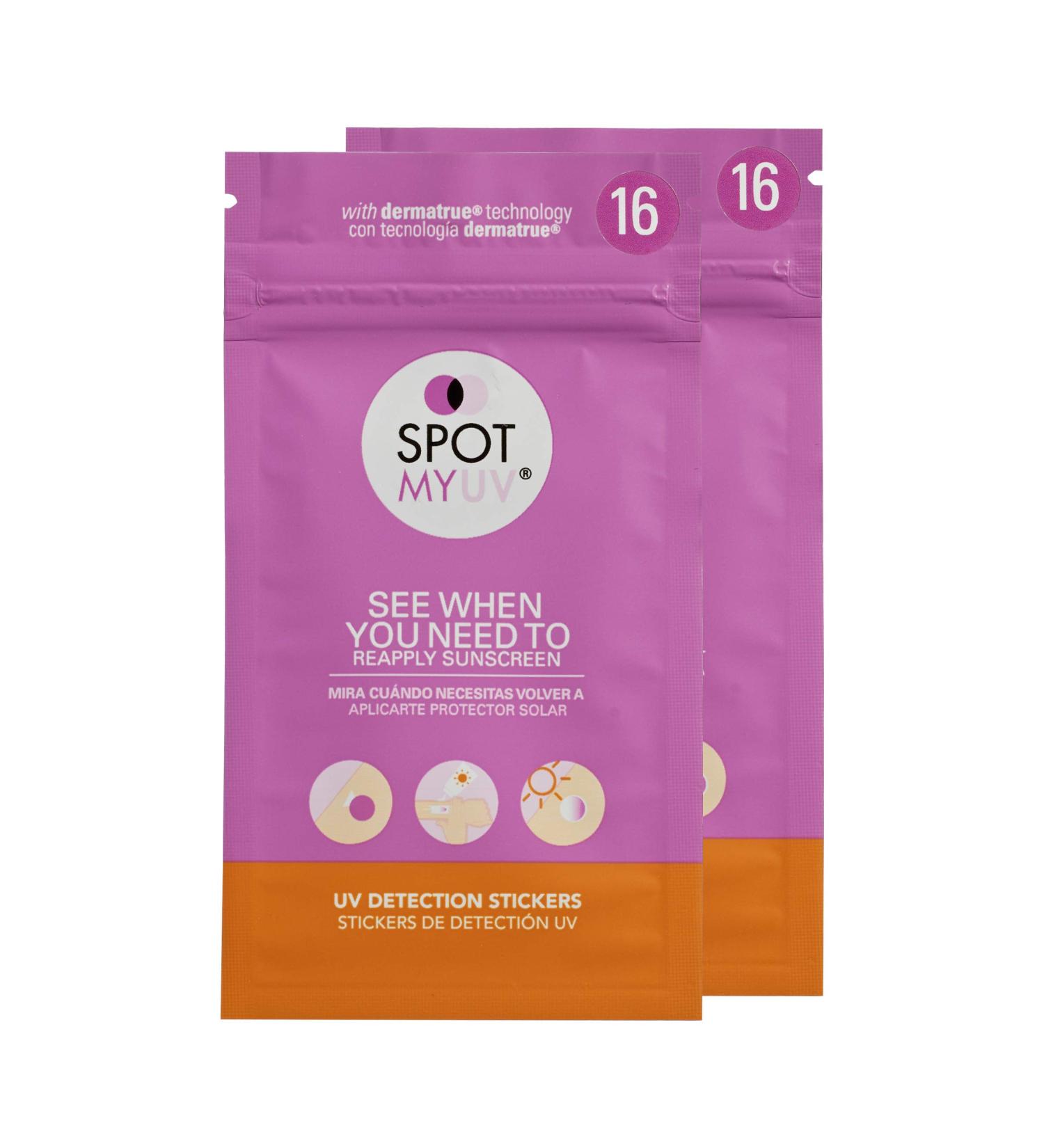 SPOTMYUV 32-Count UV Stickers with Patented Dermatrue SPF Sensing Technology - 16 Count (Pack of 2) - Buy Online on GoSupps.com