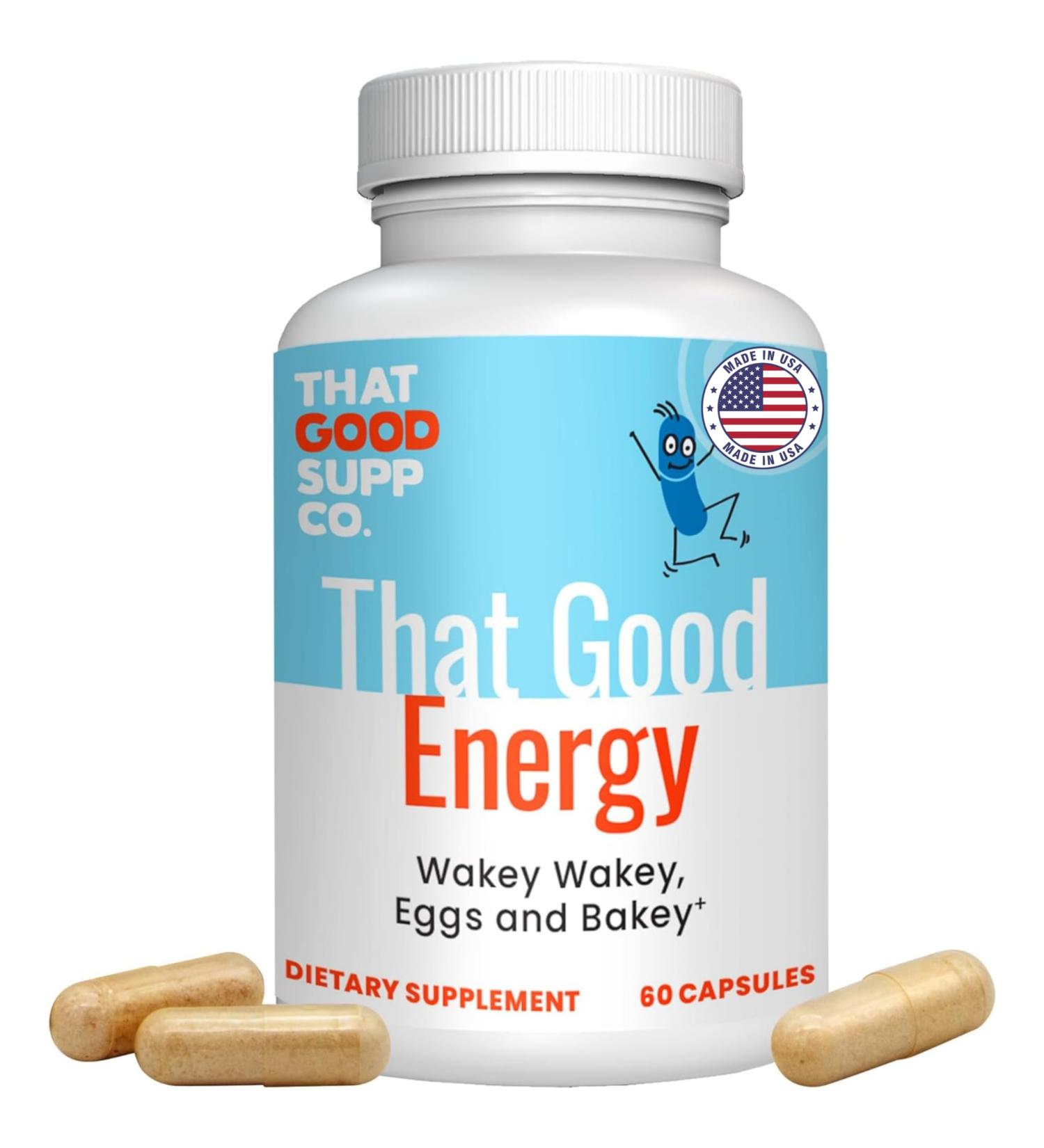 That Good Energy Natural Supplements for Women & Men | All Day Energy & Focus Pills | Sugar Free Keto Friendly B Vitamins - Made in USA - 60 Count - Buy Online on GoSupps.com