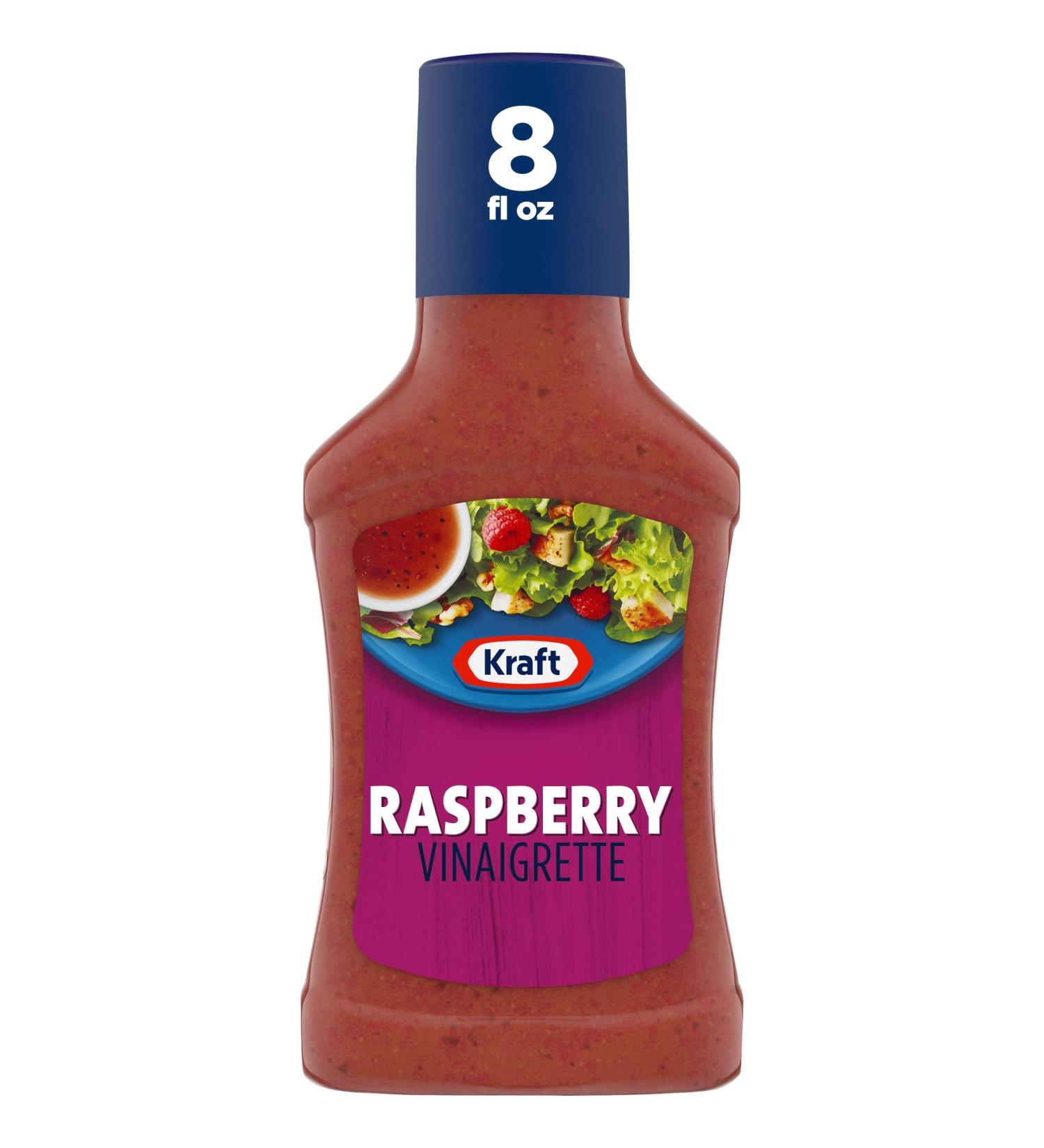 Kraft Raspberry Vinaigrette with Poppy Seeds Dressing 8 fl oz - Delicious Salad Dressing - Buy Online on GoSupps.com