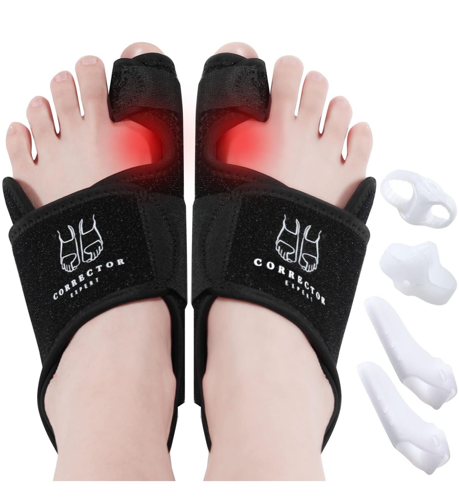 Bunion Corrector for Women & Men - Toe Separator & Straightener for Pain Relief - Hallux Valgus Brace - Lightweight, Comfortable & Reusable - One Size - Buy Online on GoSupps.com