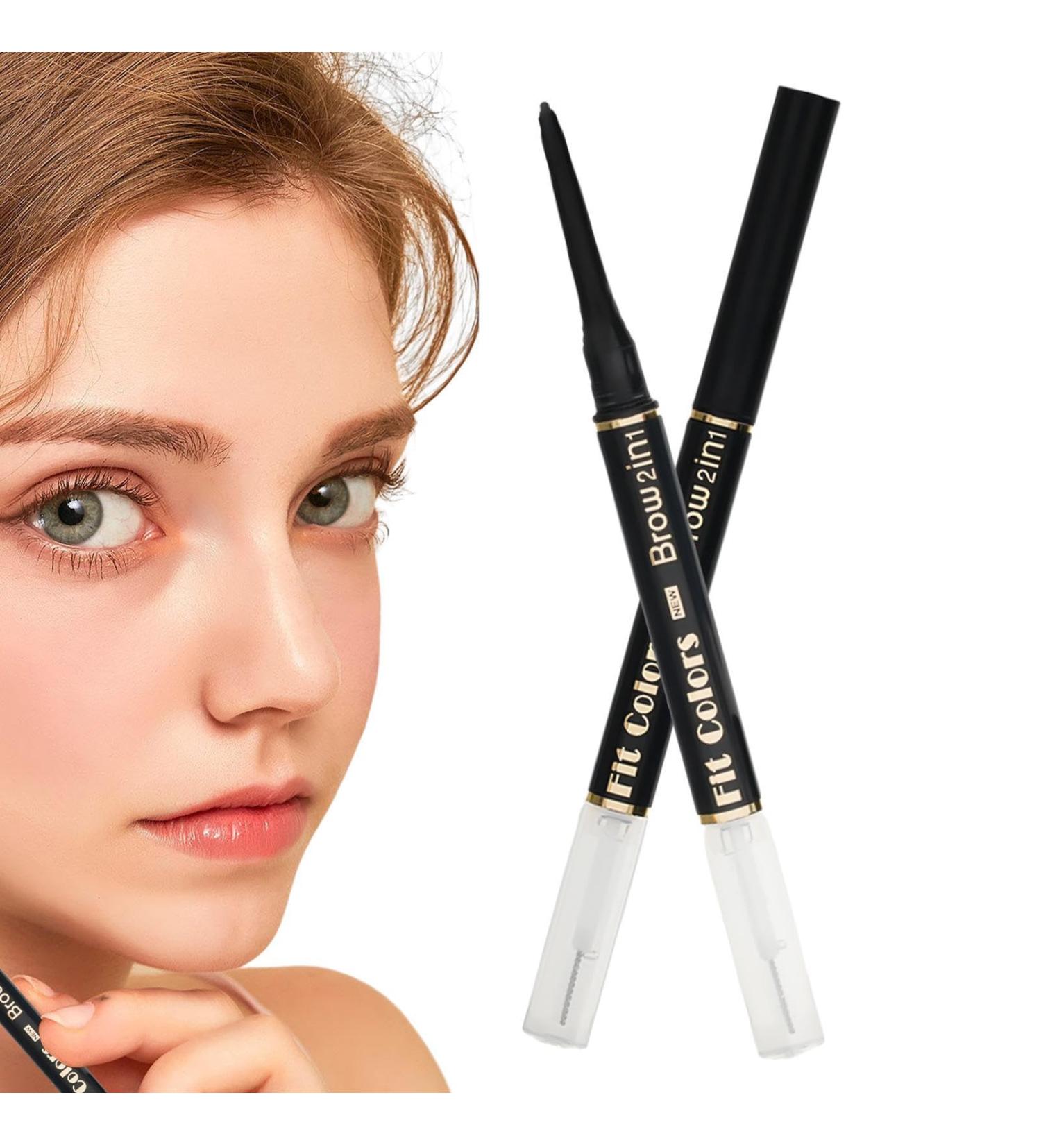 Eye Brow Pencil - Double Head Waterproof Eyebrow Pencil with Eyebrow Shaping Liquid | Ultra Precise Brow Makeup Eyebrow Pencil for Women and Girls Frifer 04 - Buy Online on GoSupps.com