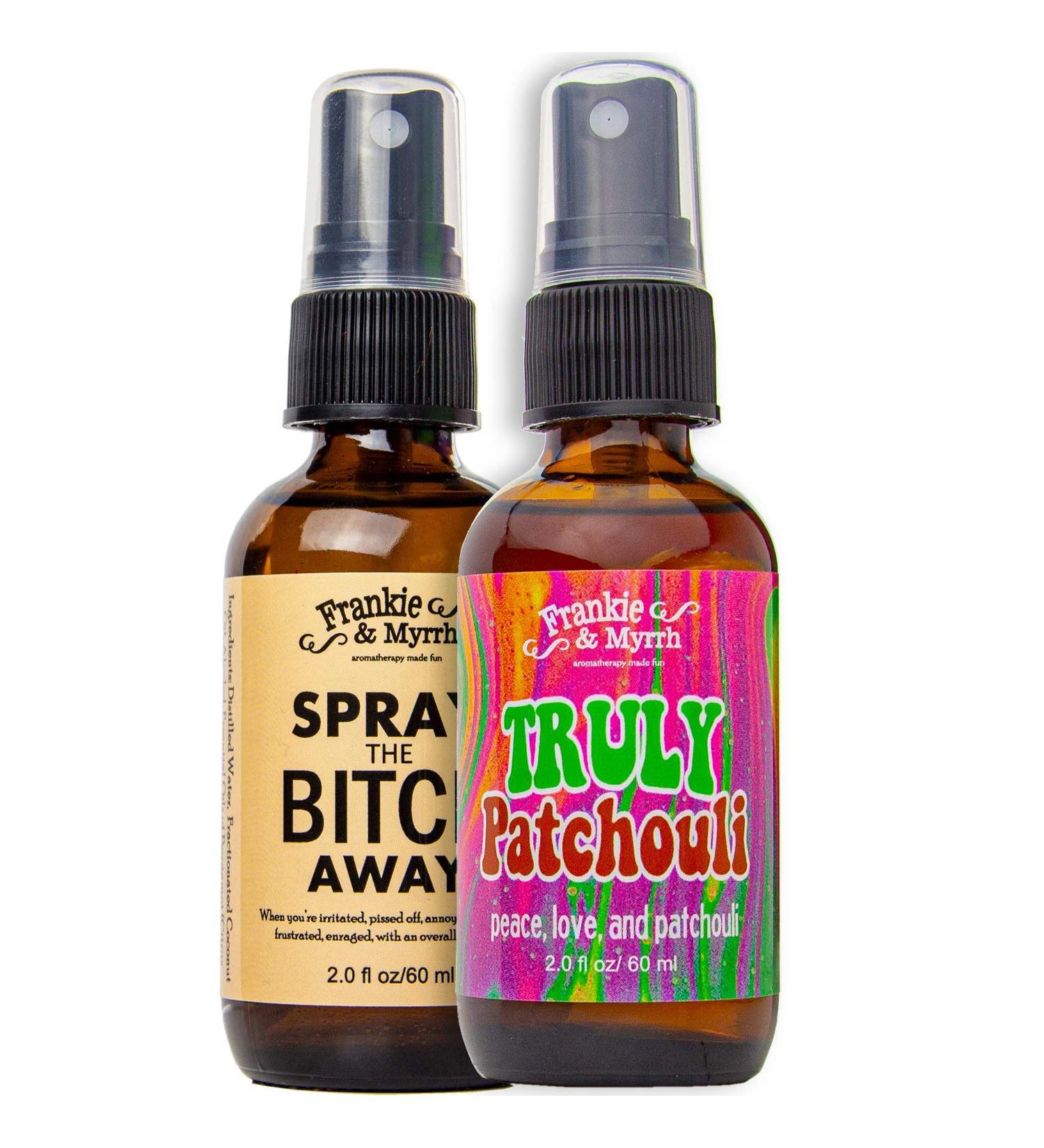 Frankie and Myrrh | Truly Patchouli and Spray the B Away 2-Pack Room Spray and Body Mist Aromatherapy | Essential Oil Natural Light Perfume/Cologne for Relaxation Energy - Buy Online on GoSupps.com