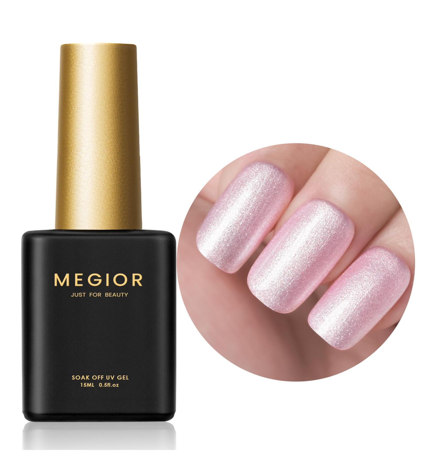 MEGIOR Pearl Gel Nail Polish Mermaid Pink 15ML Mermaid Scales Gel Polish Soak Off UV LED Nail Polish Nail Art Starter Manicure Salon DIY at Home - Buy Online on GoSupps.com