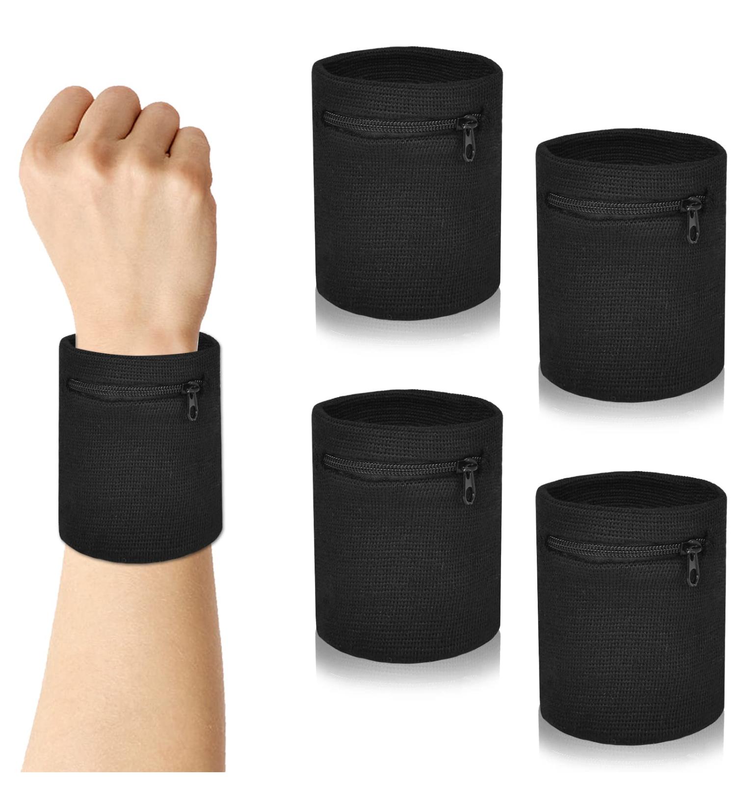 Zimoer 4-Pack Sport Welding Tape Wrist Wallet - Zip Pocket Wristband for Running & Outdoor Activities - Buy Online on GoSupps.com