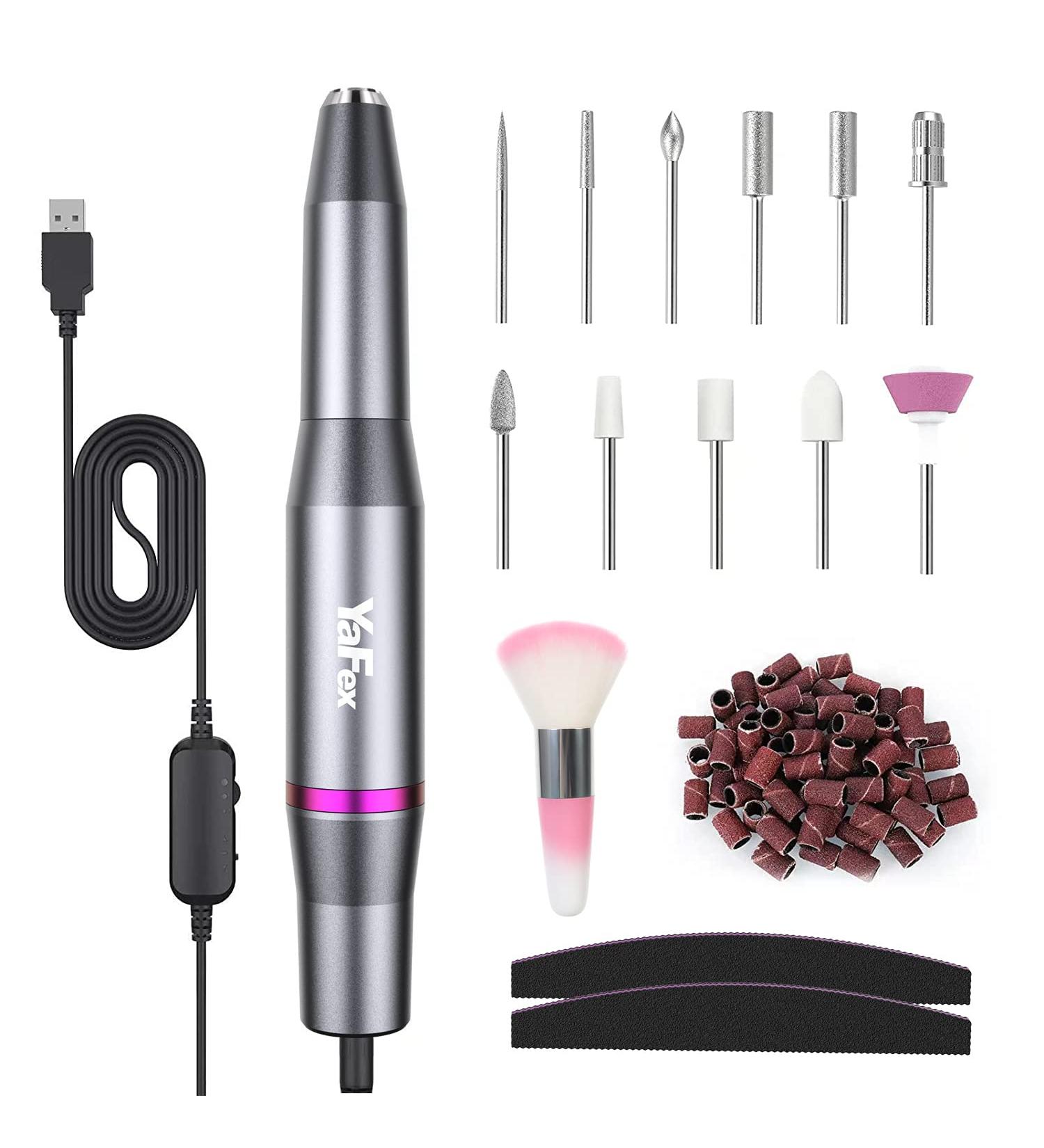 Yafex 11-in-1 Nail Milling Mills for Gel Nails - 20 000 RPM Electric Manicure & Pedicure Set with Professional Cutters - Perfect for Acrylic & Gelails - Buy Online on GoSupps.com