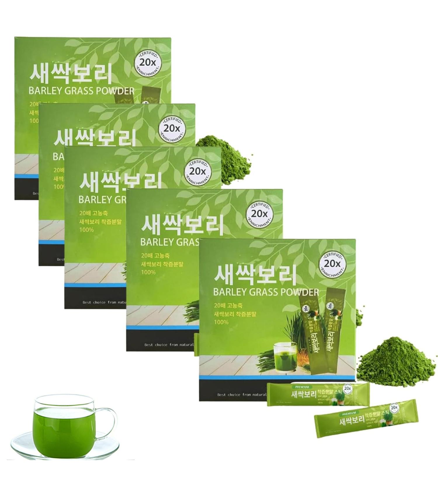 Flower and Plant Dietary Fiber Tender Seedling Powder &100% Pure & Organic Barley Seedling Solid Drink Barley Grass Powder (5pcs) - Buy Online on GoSupps.com