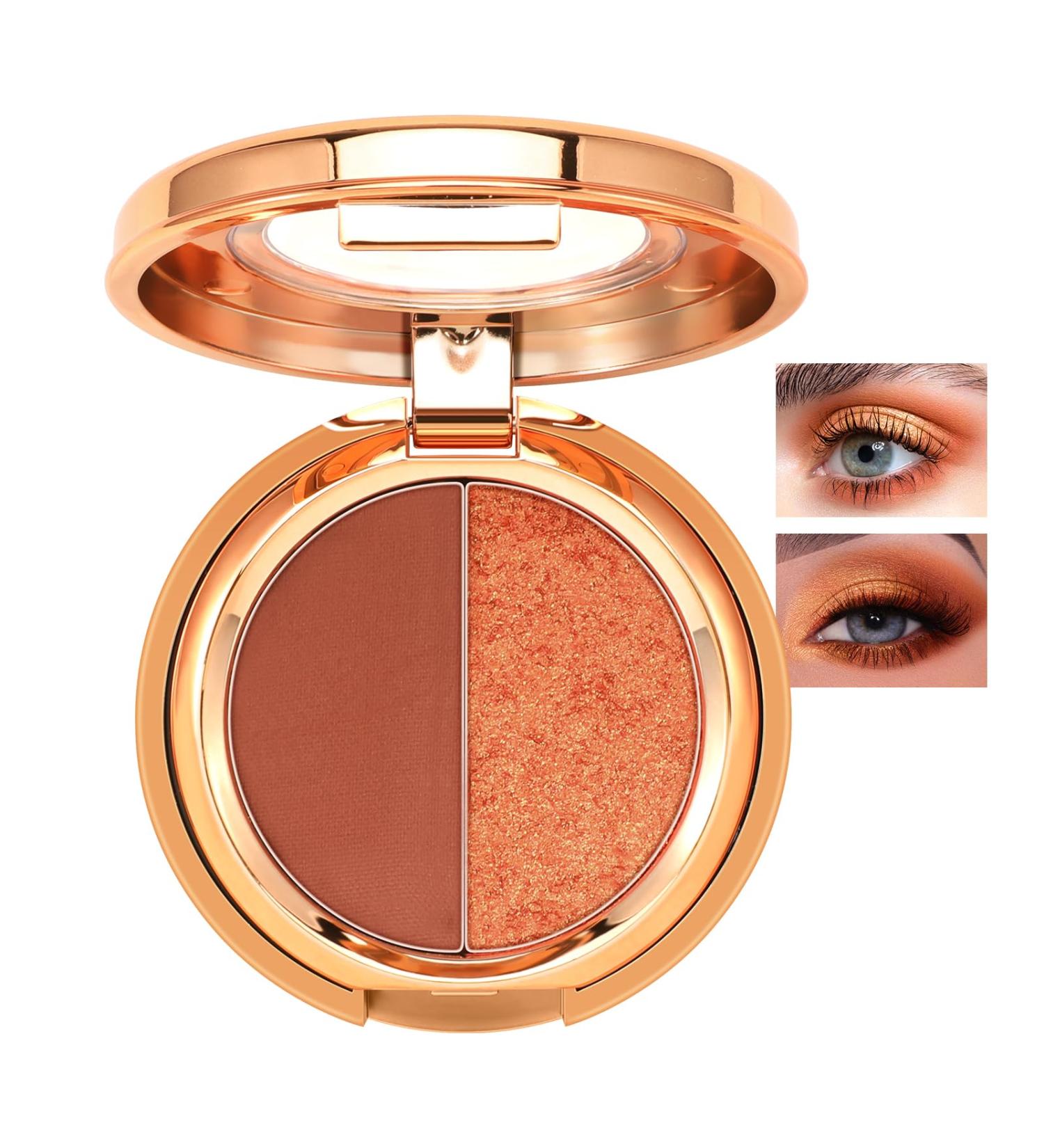 Boobeen Blendable 2 Color Eyeshadow - Matte Shimmer & Metallic High Pigment Palette | Long Lasting Nude Natural Shades - Buy Online on GoSupps.com