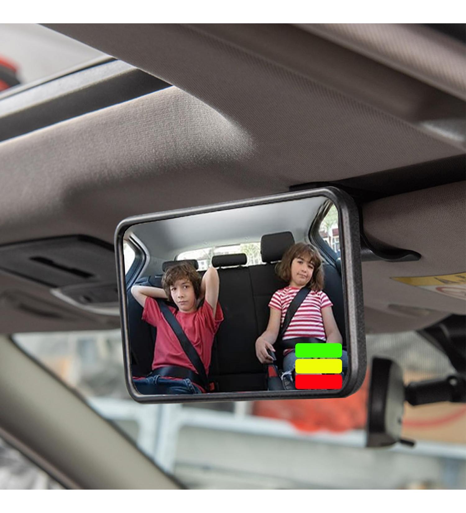 Crazy Bean 360 Swivel Baby Rear Seat Mirror - Universal Windshield Clip for Safe Travel - Bruchproof Design 12x8cm - Buy Online on GoSupps.com