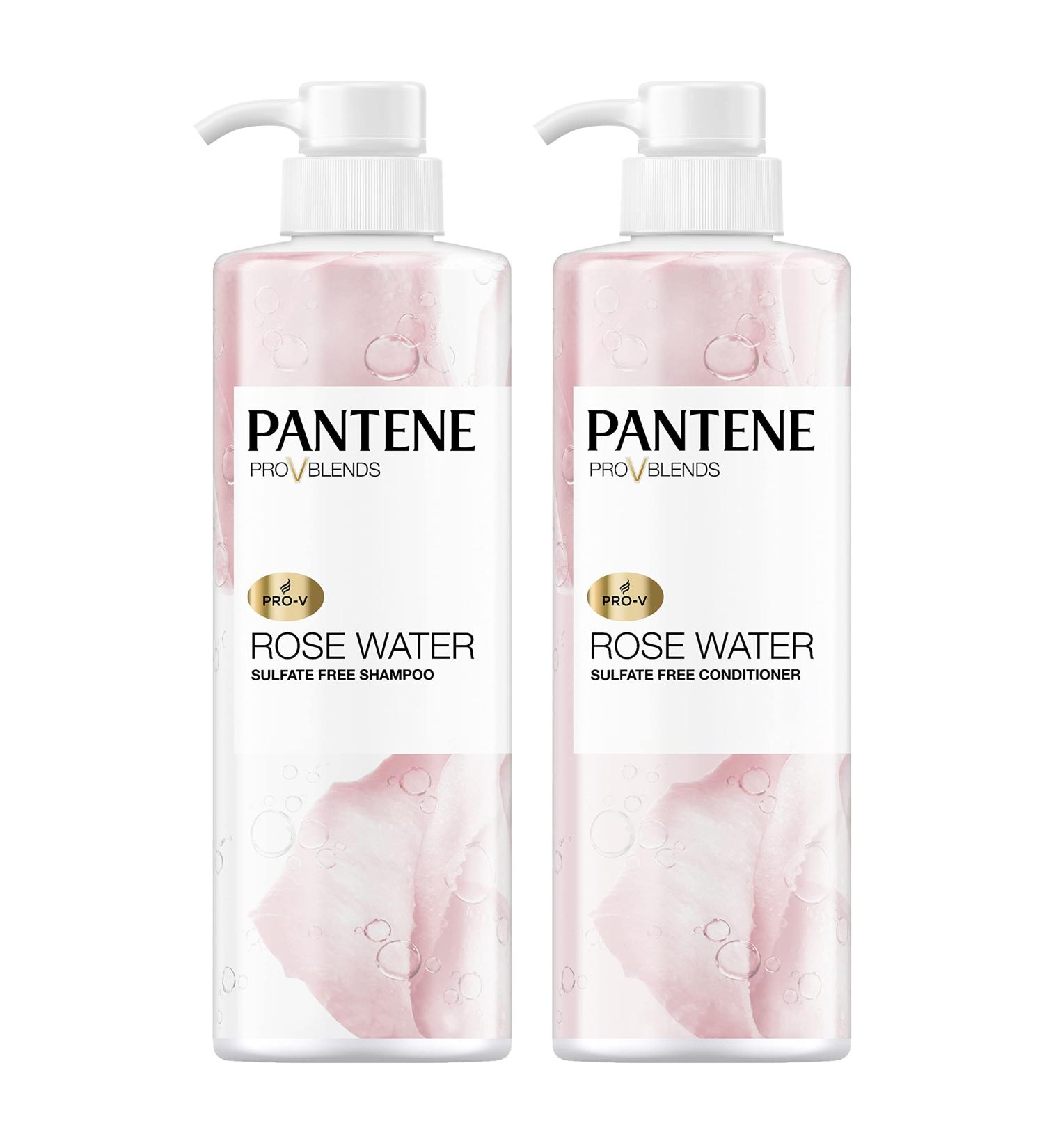 Pantene Pro-V Blends Shampoo and Conditioner Kit - Rose Water, Sulfate and Paraben Free - 17.9 fl oz Twin Pack - Buy Online on GoSupps.com