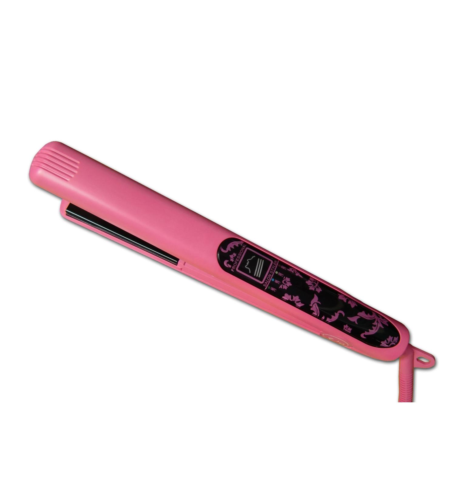 U9 Goddess Pink 1 Inch Ionic Tourmaline Ceramic Hair Straightener - Premium Hot Pink Flat Iron for Effortless Styling - Buy Online on GoSupps.com