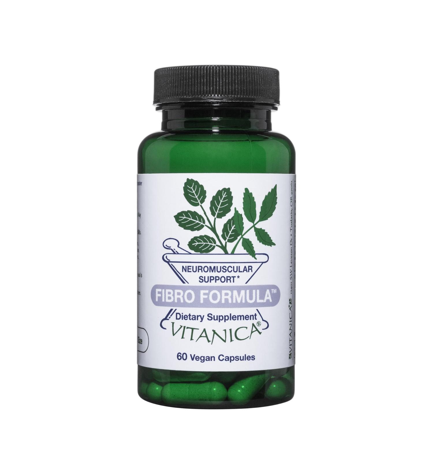 Vitanica Fibro Formula - Fibromyalgia Relief Support Supplement with Saffron Extract 5-HTP & Pea | Vegan Non-GMO - 60 Capsules - Buy Online on GoSupps.com