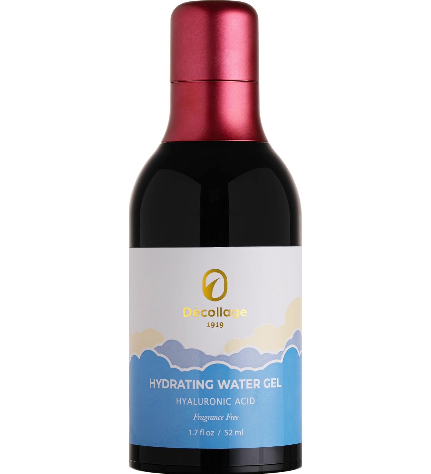 Decollage Hydrating Water Gel Travel Size Moisturizer - Smooth & Glowing Skin Hyaluronic Acid & Ceramide NP Fragrance-Free Oil-Free Vegan Skincare 1.7 fl oz - Buy Online on GoSupps.com