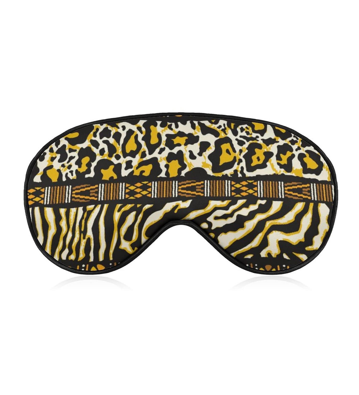 African Tribal Animal Skins Pattern Sleep Mask | Adjustable Eye Shades for Women | Comfortable & Stylish Sleeping Cover - Buy Online on GoSupps.com