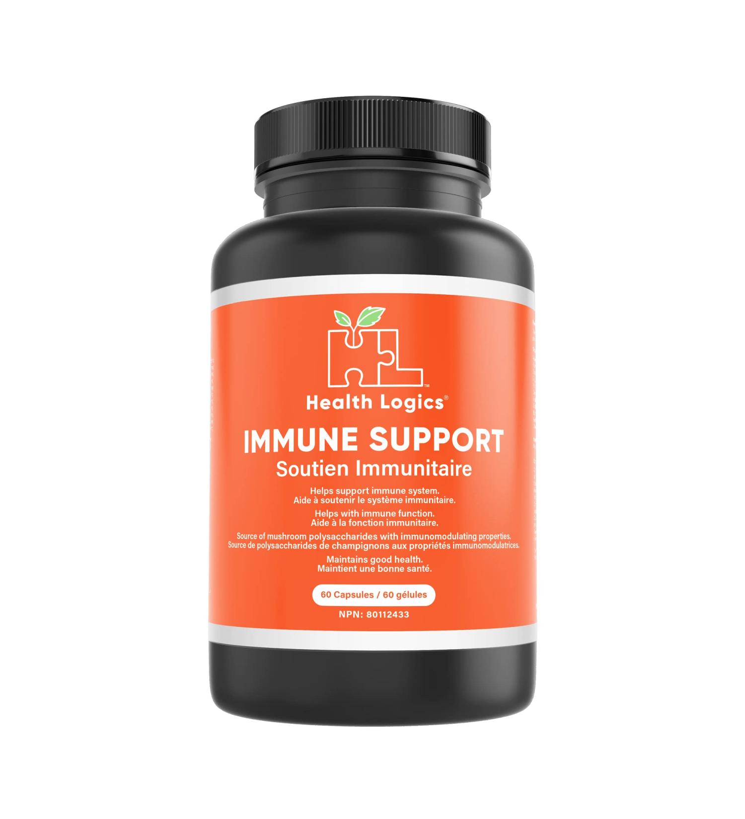 Health Logics Immune Support Formula - Vitamin C Vitamin D Zinc L-Lysine Echinacea Elderberry 30-Day Supply - Buy Online on GoSupps.com