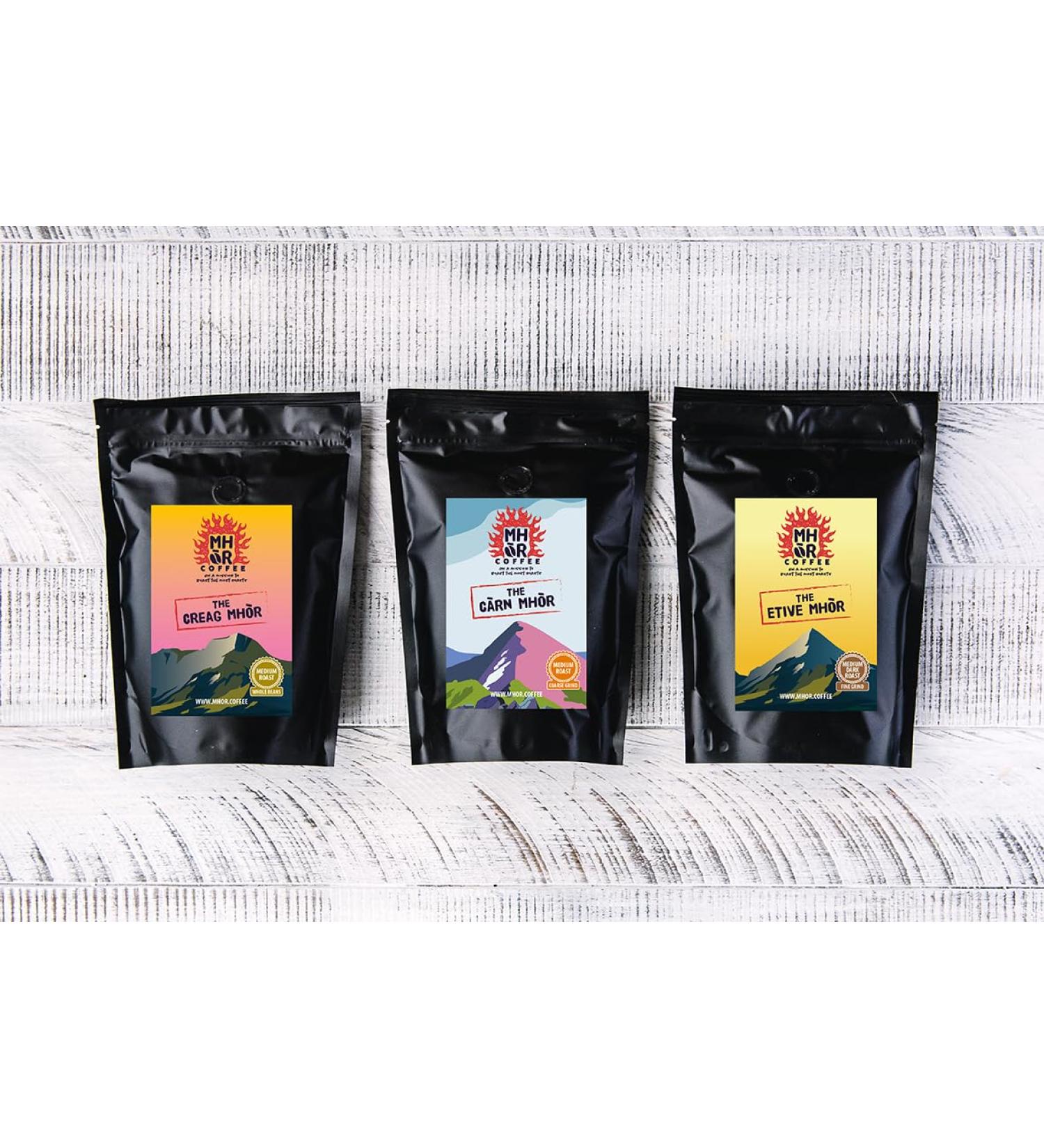 Mhor Coffee | The Triple Mhor Chocolate Blends | Whole Bean Artisan Coffee (3 X 250g) - Buy Online on GoSupps.com