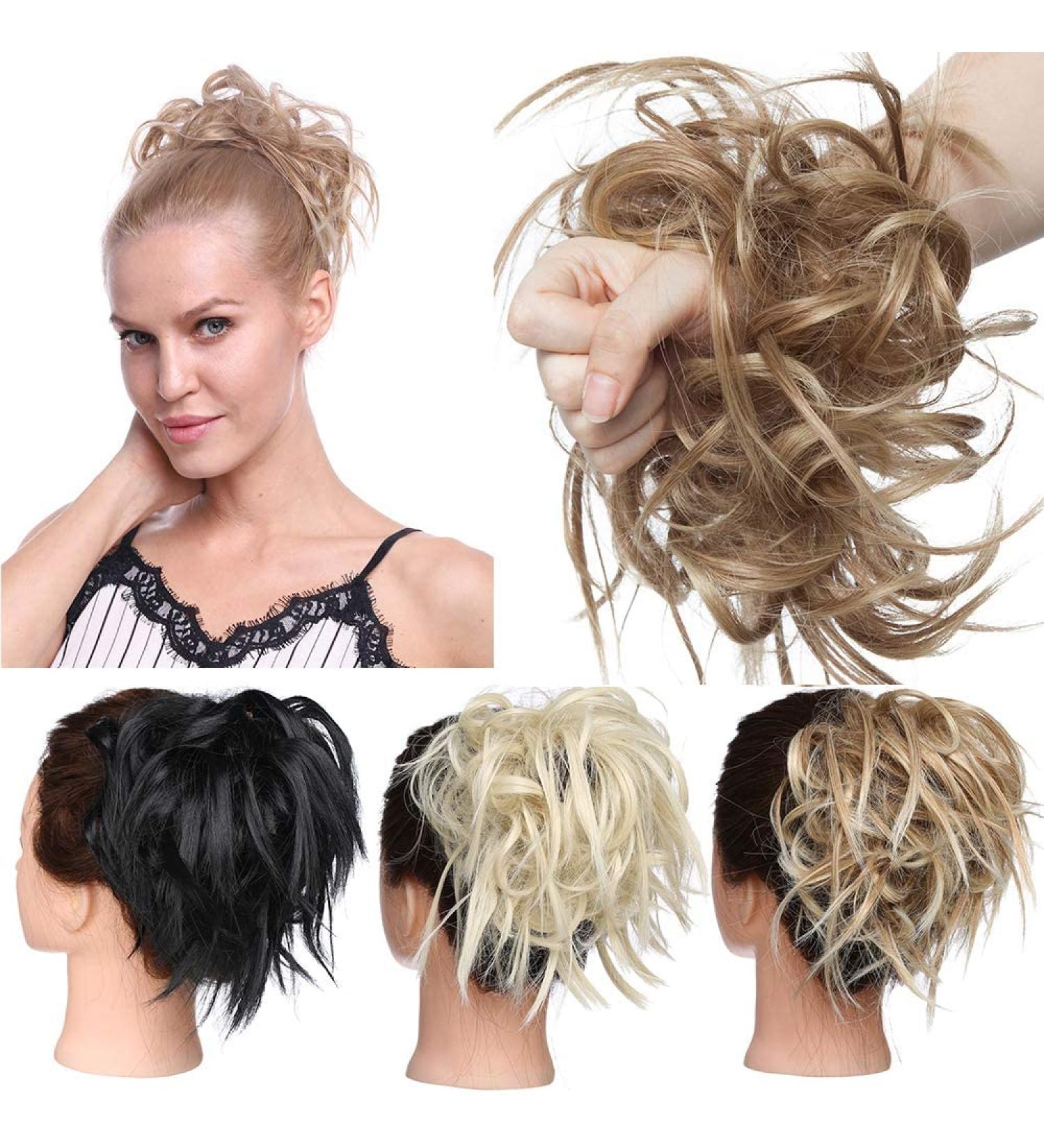 Shop Tess Hair Tie & Bun Accessories | Light Brown/Medium Blonde Hair Extensions - Affordable & Stylish Updos - Buy Online on GoSupps.com
