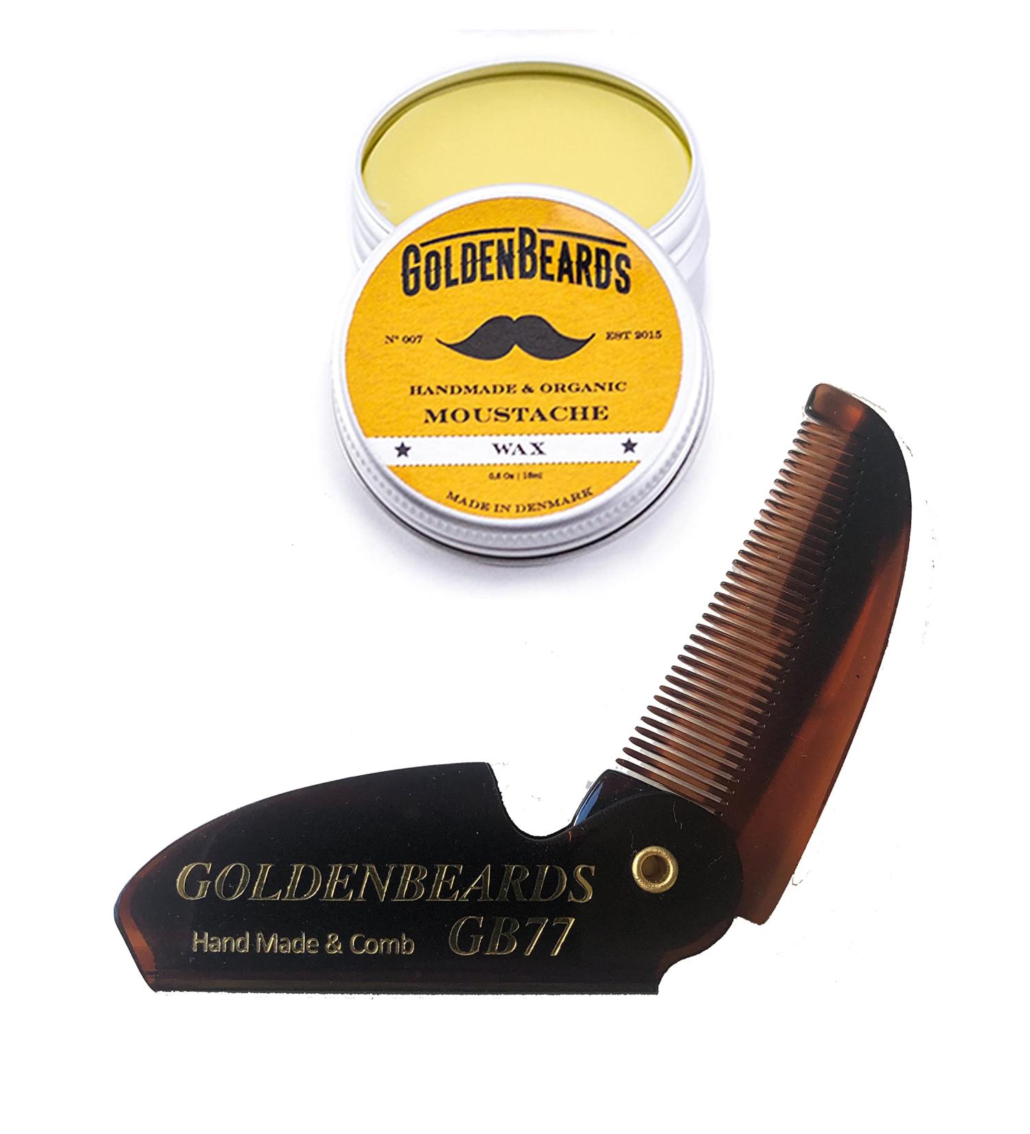 Moustache Wax & Folding Comb Kit - Best Price for Superior Moustache Care - Buy Online on GoSupps.com