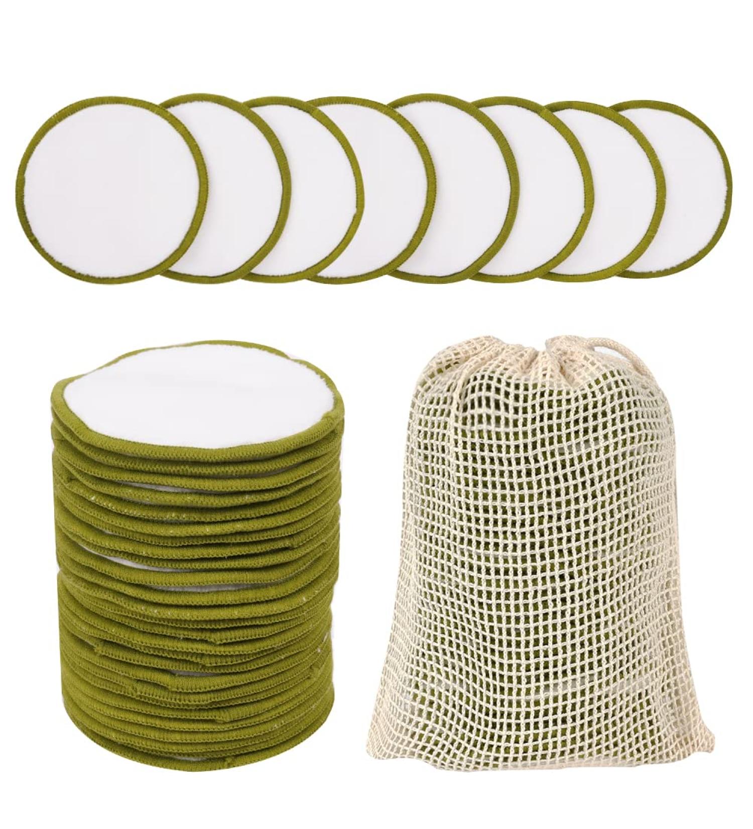LOPHE Reusable Makeup Remover Pads 24 Pcs | Eco-Friendly & Washable Velvet Pads | Mesh Laundry Bag | Face Cleaning Puff | Gift for Women - Buy Online on GoSupps.com
