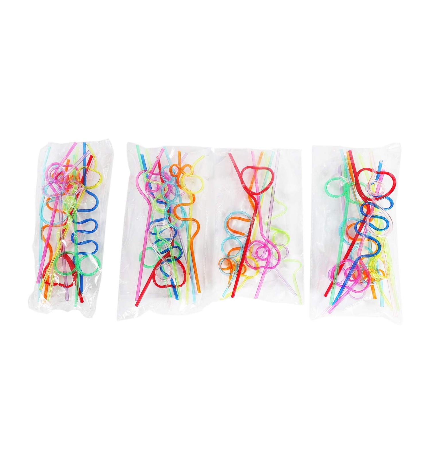 OWLEEN Children's Curly Party Straws Crazy Party Straw Curling Novel Straws for Party Bag fillings 36 Pieces - Buy Online on GoSupps.com