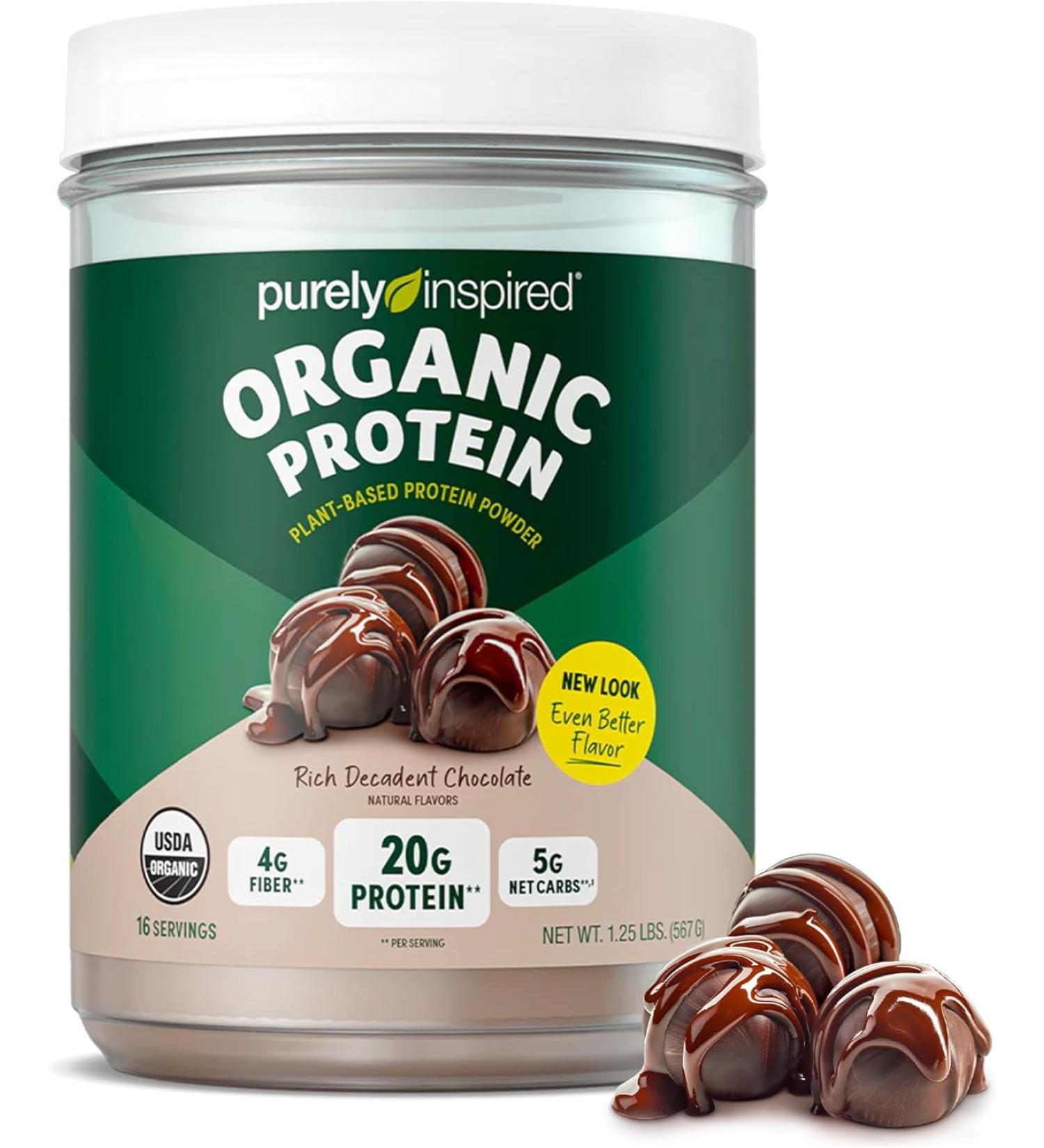Purely Inspired Organic Protein - Plant-Based Decadent Chocolate 1.5 lbs - Buy Online on GoSupps.com