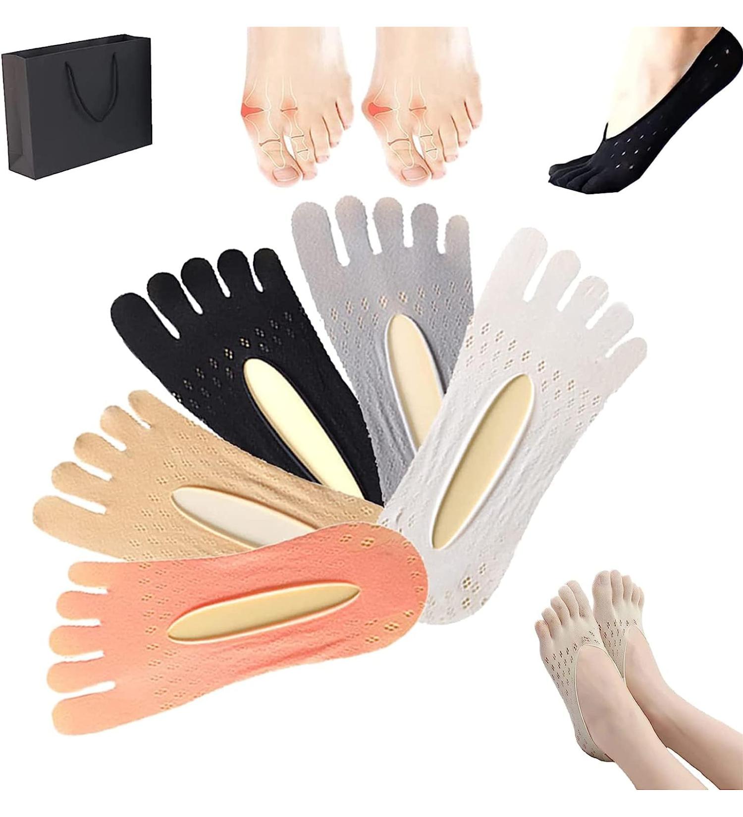 MAKMAN Orthoes Bunion Relief Socks - Projoint Antibunions Health Socks - Gray (5 pairs) - Buy Online on GoSupps.com