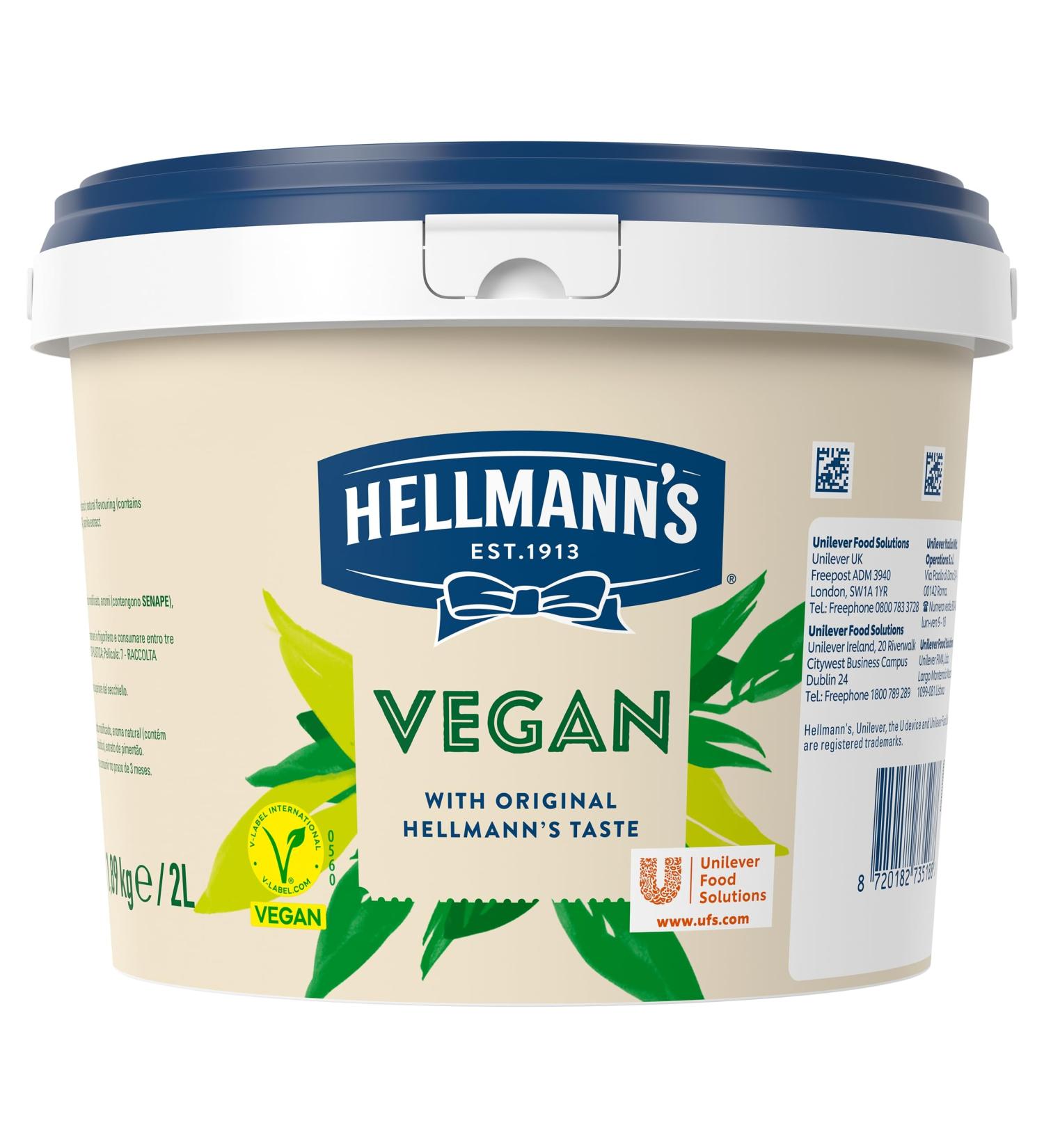 Hellmann's Vegan Mayonnaise 2L - Creamy Plant-Based Spread - Buy Online on GoSupps.com