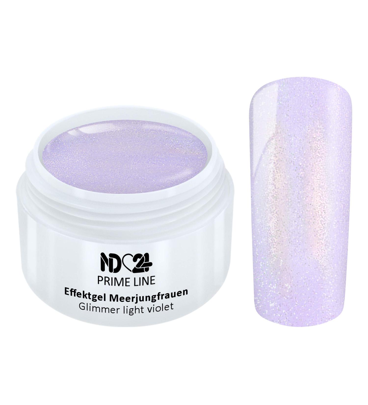 Prime Line - Uv Led Gel Mermaid Glimmer Effect Light Violet Purple - Made in Germany - 5ml