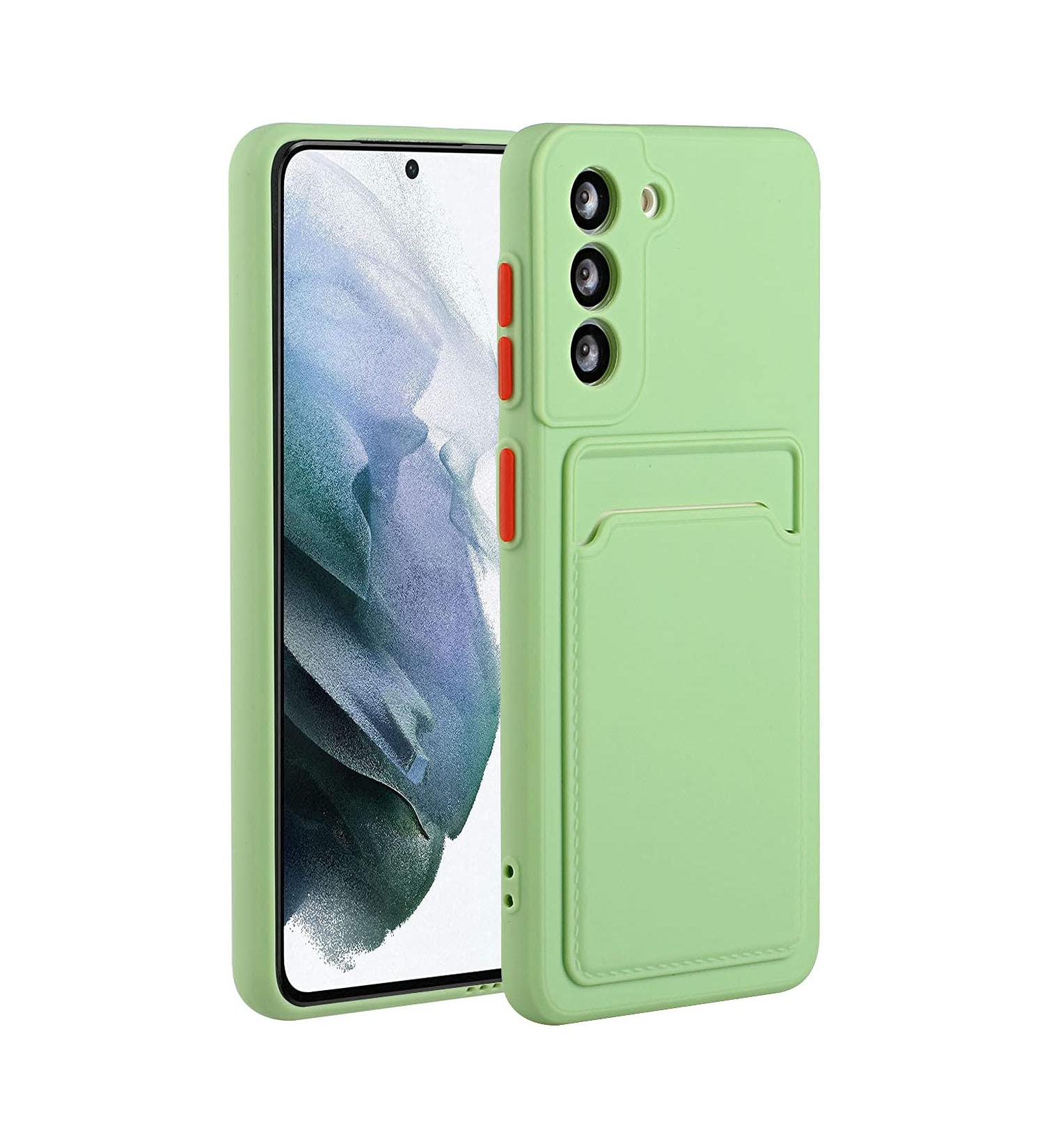 Buy Tivenfezk Nadoli Ultra-Thin Silicone Case for Samsung Galaxy A34 5G - Shockproof Scratch-Resistant Wallet Cover with Credit Card Holder - Green - Buy Online on GoSupps.com