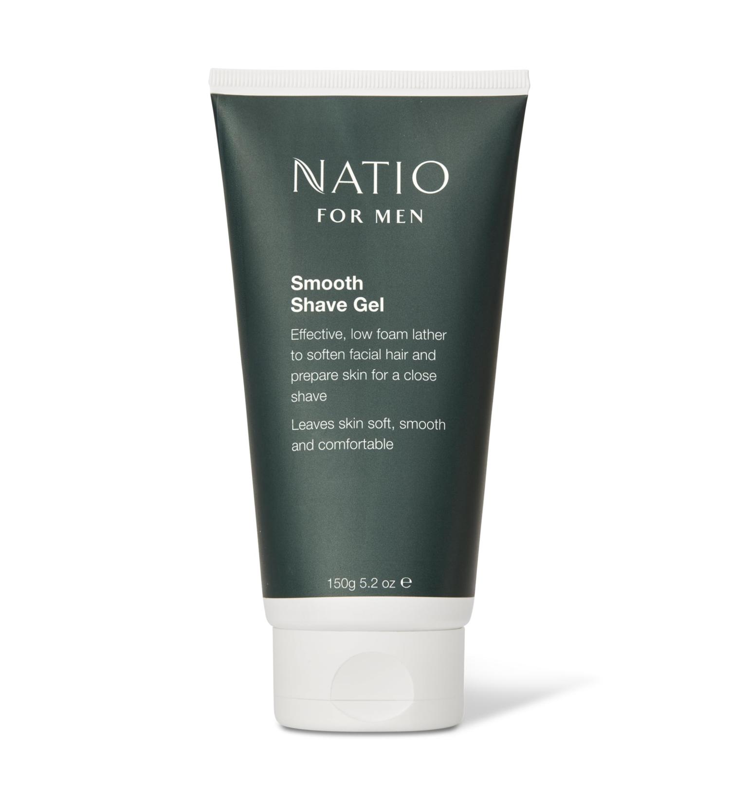 Natio Men s Smooth Shave Gel 150g - Gentle Shaving Cream for Sensitive Skin | Worldwide Shipping - Buy Online on GoSupps.com